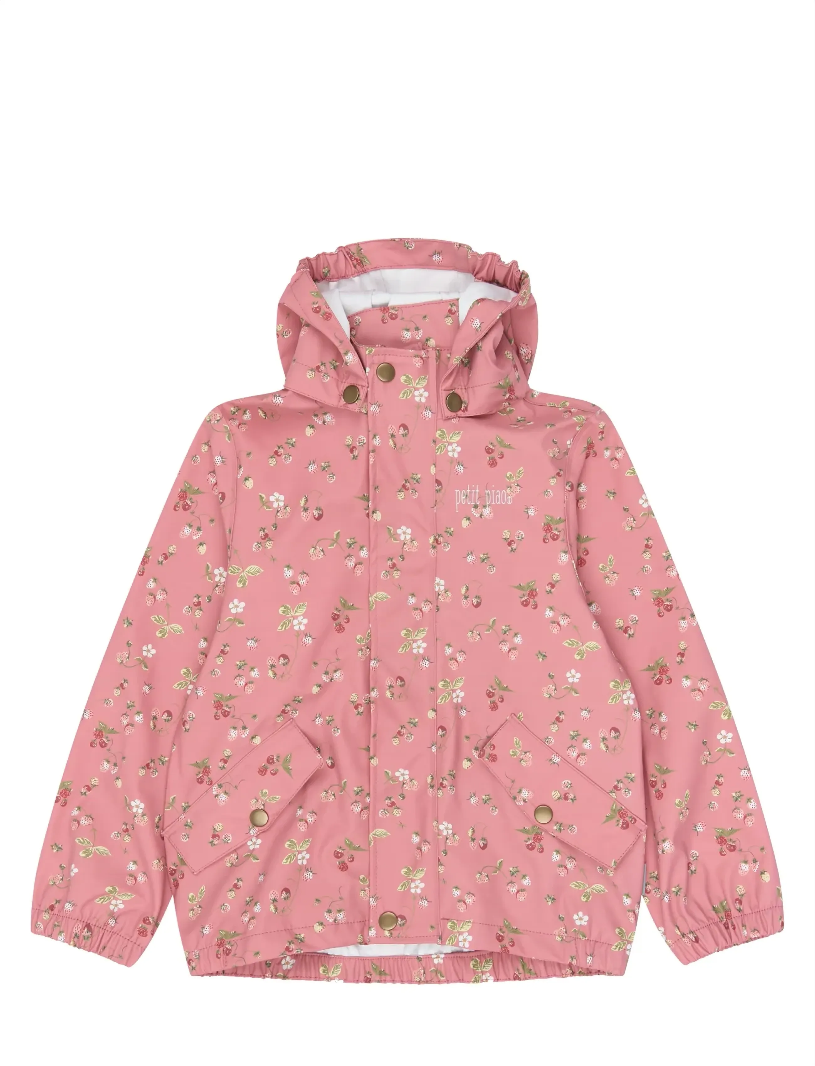 Petit Piao - PPDai Rainwear Set - regnsæt - dusty rose strawberry aop - 4
