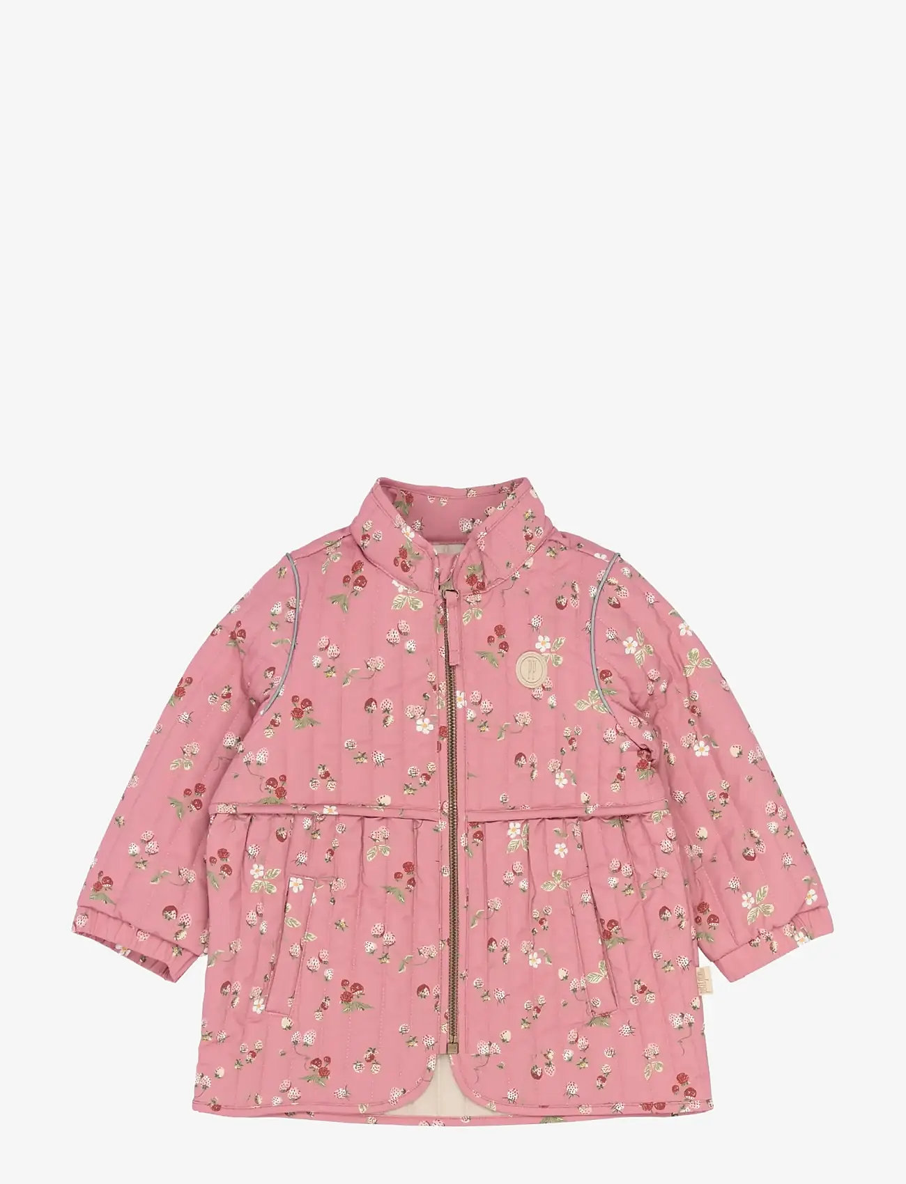 Petit Piao - PPEver Thermo Long Jacket - quiltede jakker - dusty rose strawberry aop - 1