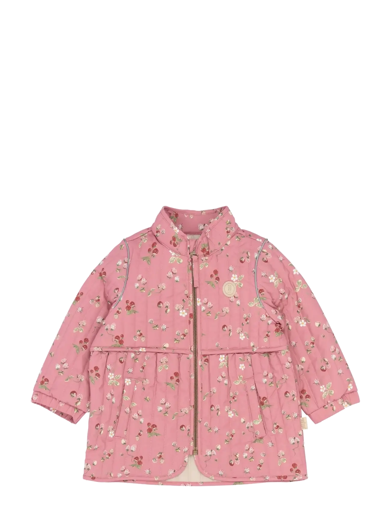 Petit Piao PPEver Thermo Long Jacket - Outdoor - DUSTY ROSE STRAWBERRY AOP / pink/rose