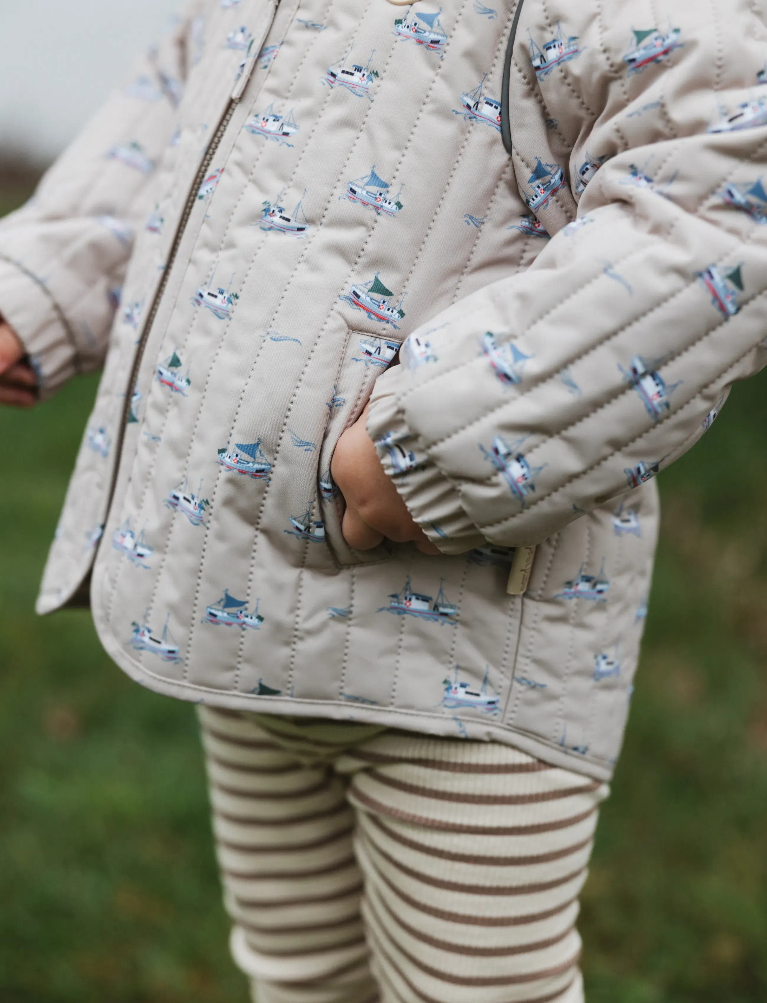 Petit Piao Ppever Thermo Jacket, 98, Beige, Jakker & Frakker > Quiltede Jakker, Børn