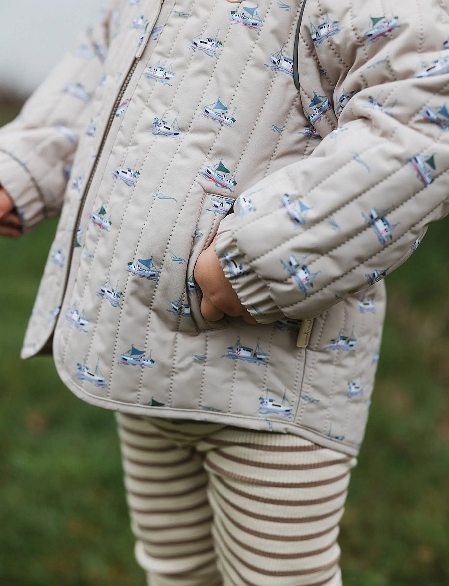 Petit Piao - PPEver Thermo Jacket - stepētas virsjakas - oxford tan boat aop - 0