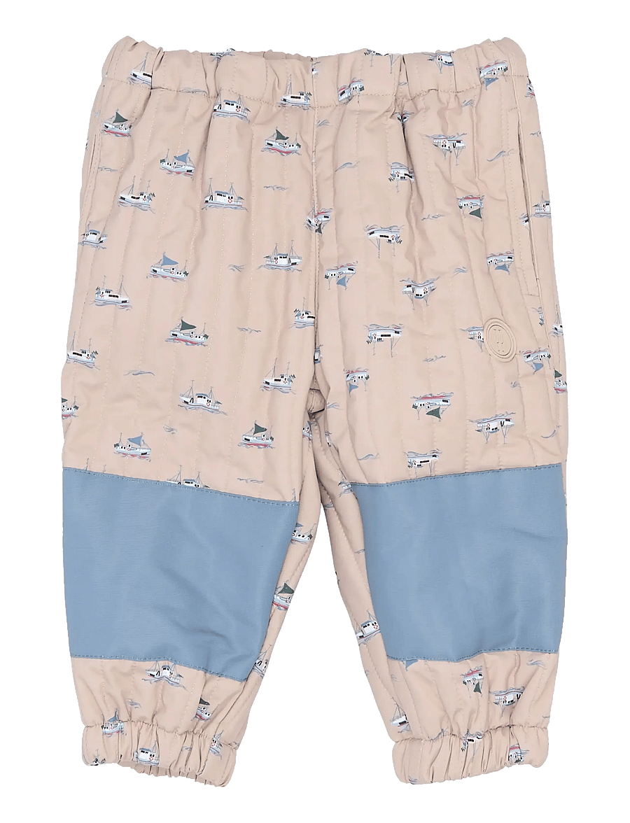 Petit Piao - PPEver Thermo Pants - termobukser - oxford tan boat aop - 0