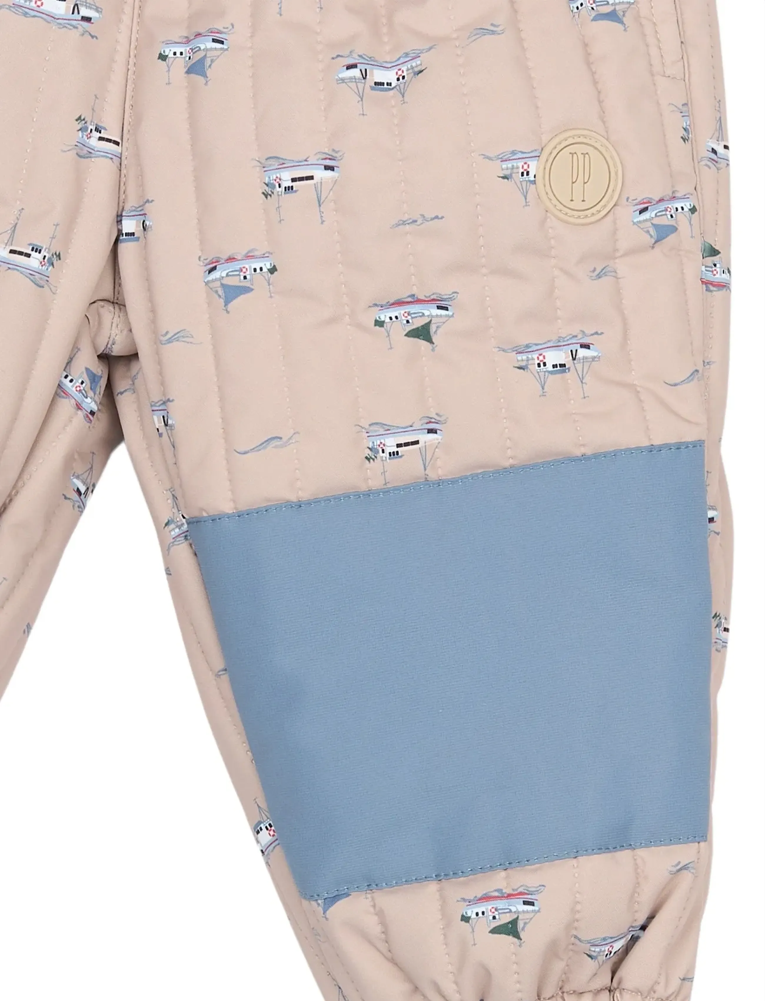 Petit Piao - PPEver Thermo Pants - termobukser - oxford tan boat aop - 2
