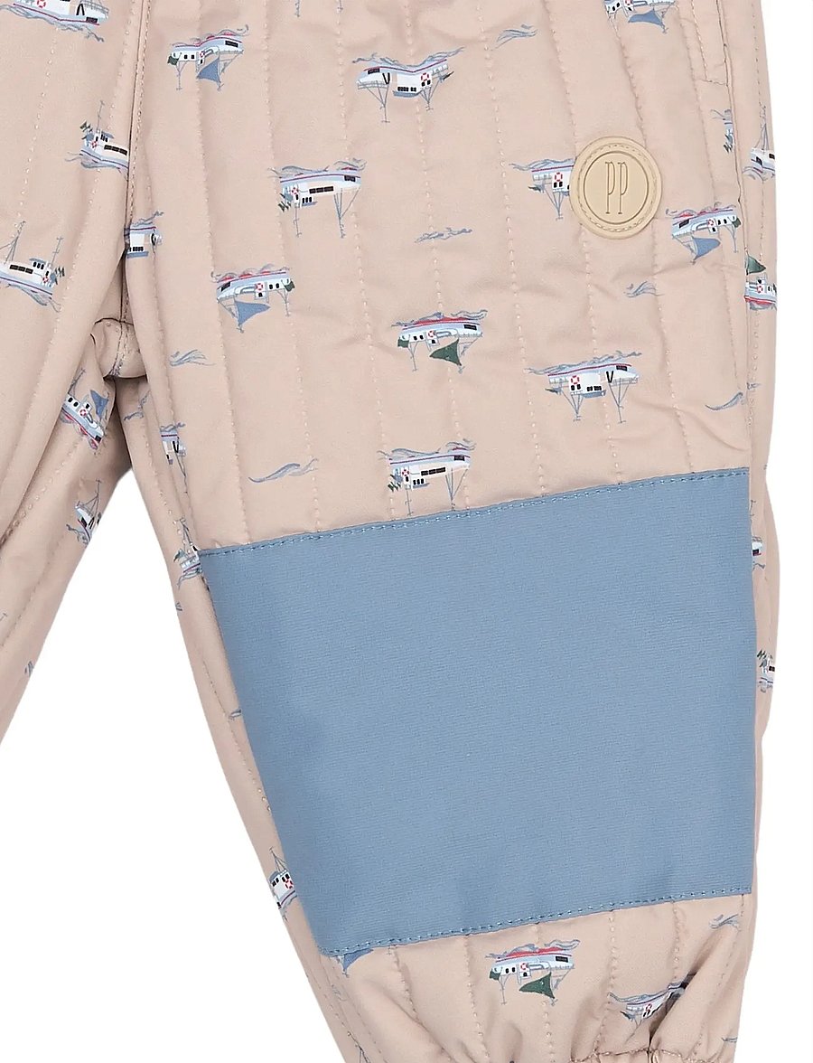 Petit Piao - PPEver Thermo Pants - termobukser - oxford tan boat aop - 2