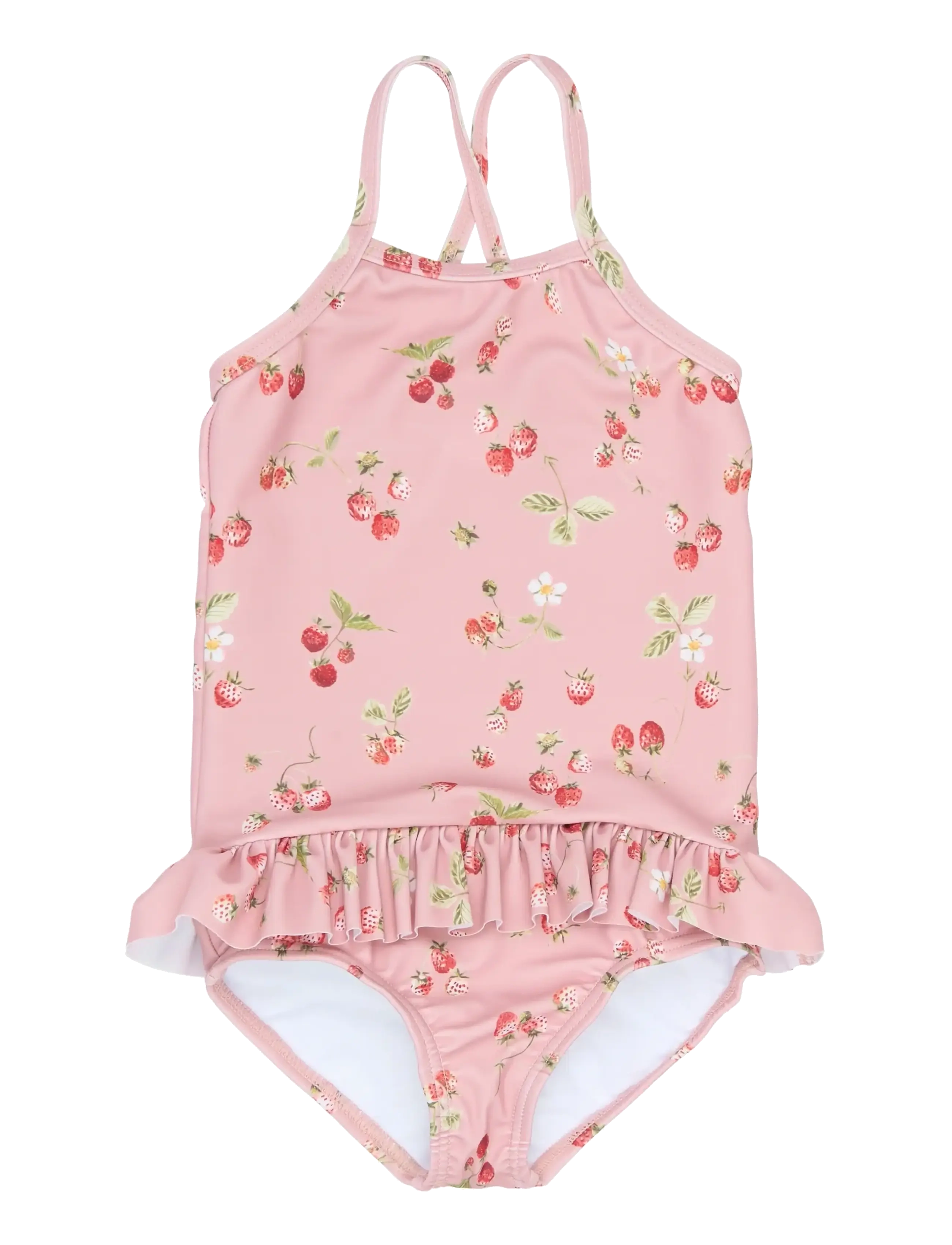 Petit Piao Ppem Frill Swimsuit, 110/116, Pink, Badetøj > Badedragter, Børn