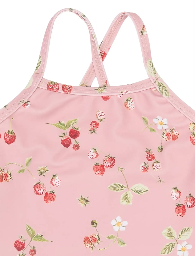 Petit Piao - PPEm Frill Swimsuit - badeanzüge - misty rose strawberry aop - 2