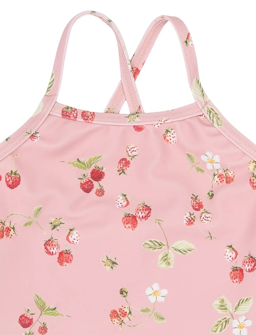 Petit Piao - PPEm Frill Swimsuit - maillots 1 pièce - misty rose strawberry aop - 2