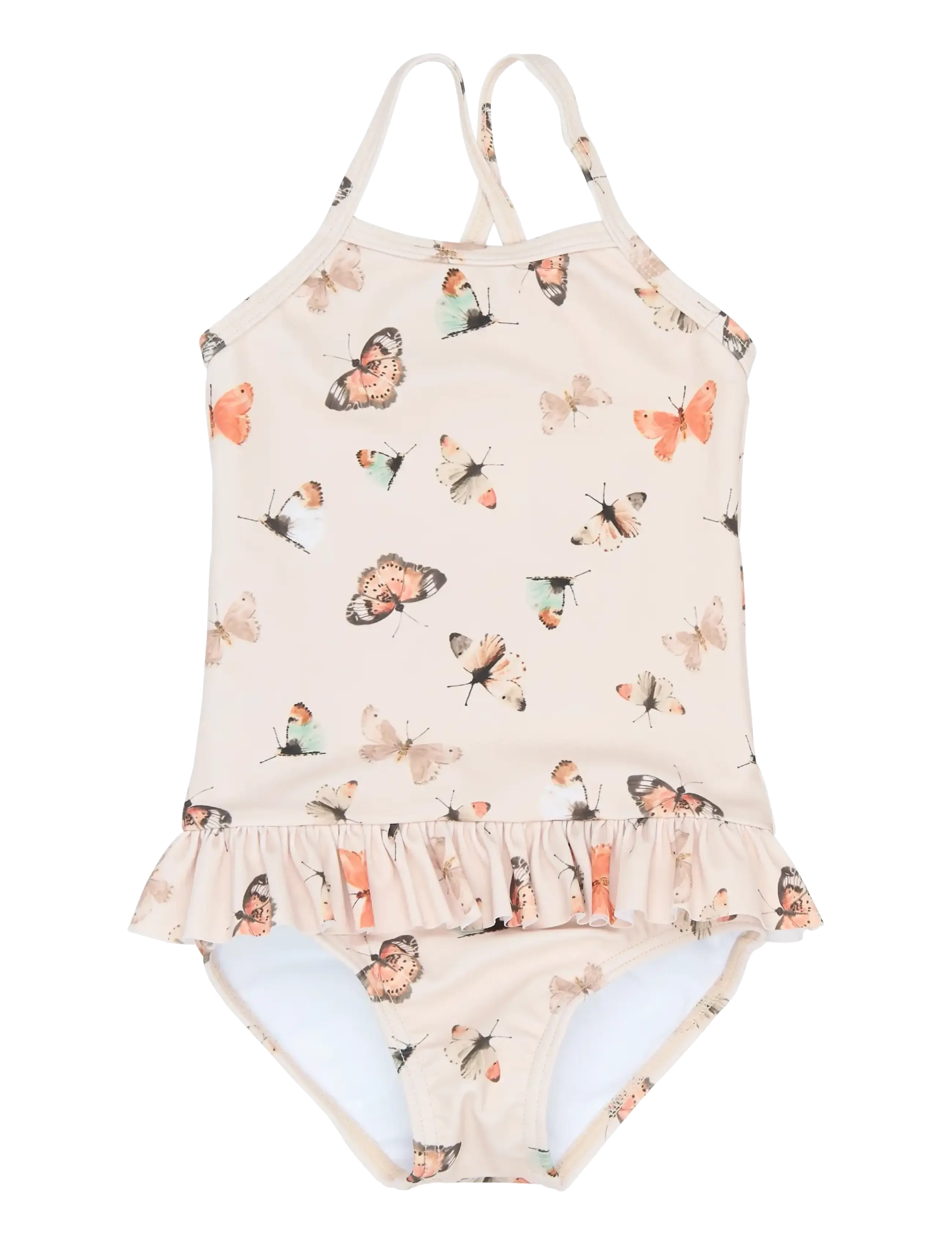 Petit Piao Ppem Frill Swimsuit, 110/116, Bademode, Rosa - Swimsuits, Kinder
