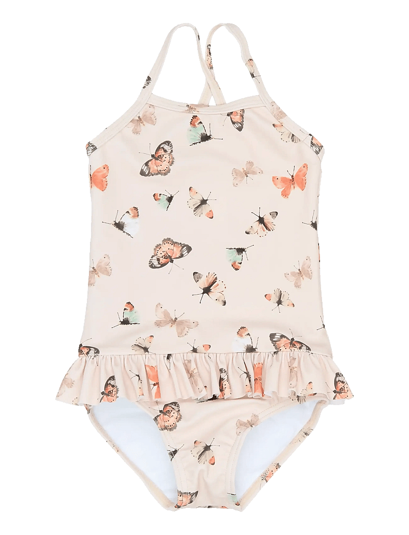 Petit Piao - PPEm Frill Swimsuit - ujumistrikood - fog butterfly aop - 0