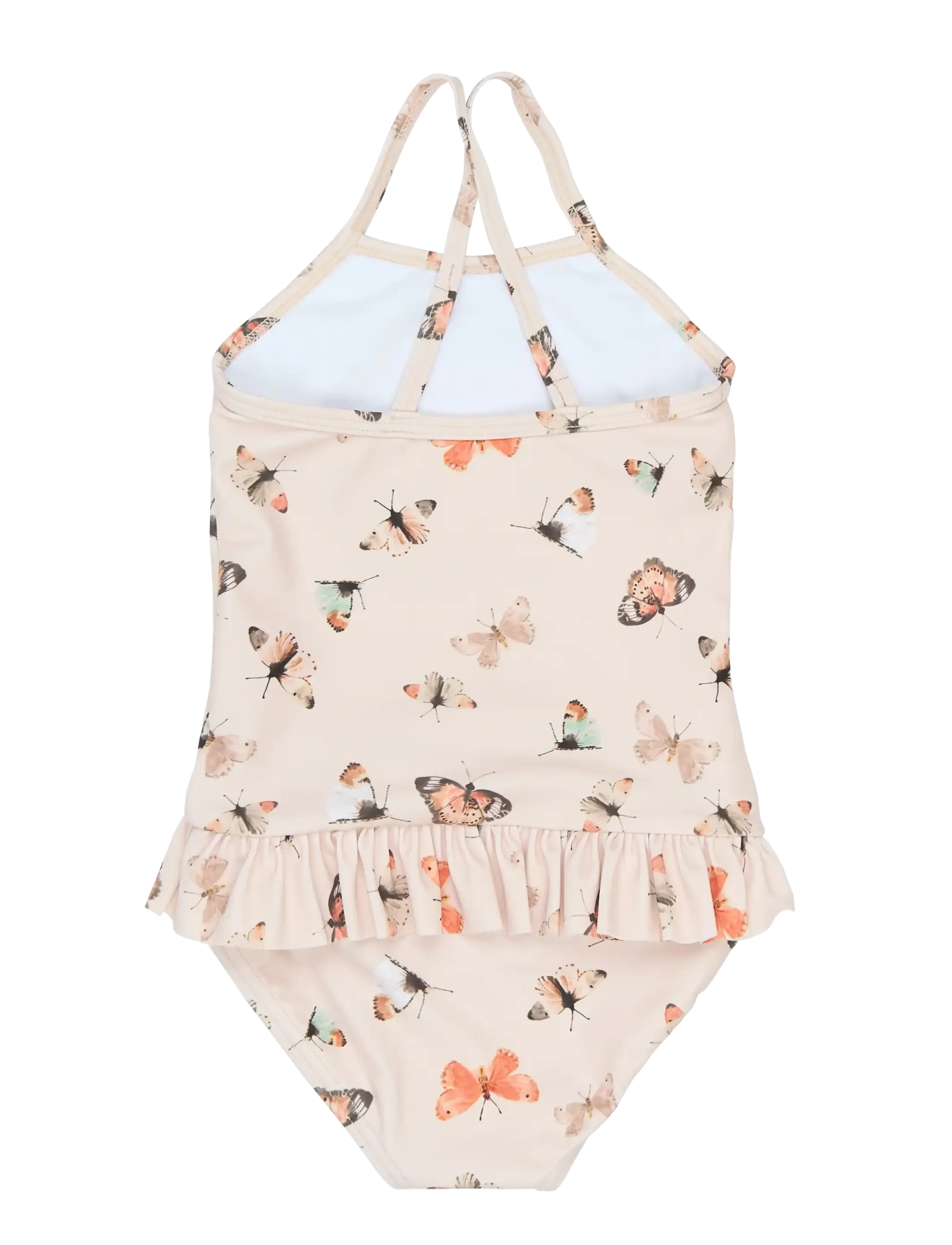 Petit Piao - PPEm Frill Swimsuit - gode sommertilbud - fog butterfly aop - 1