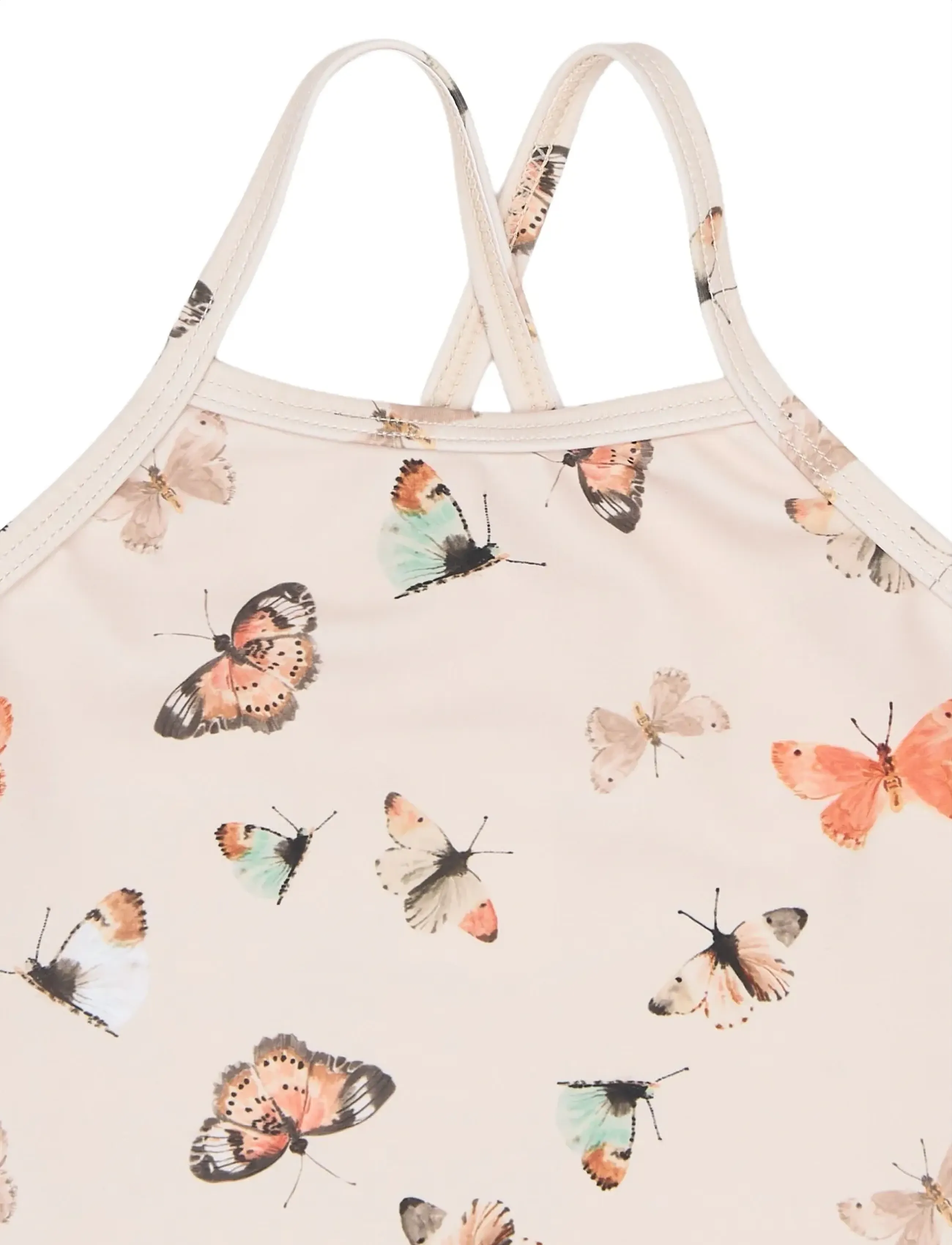 Petit Piao - PPEm Frill Swimsuit - gode sommertilbud - fog butterfly aop - 2