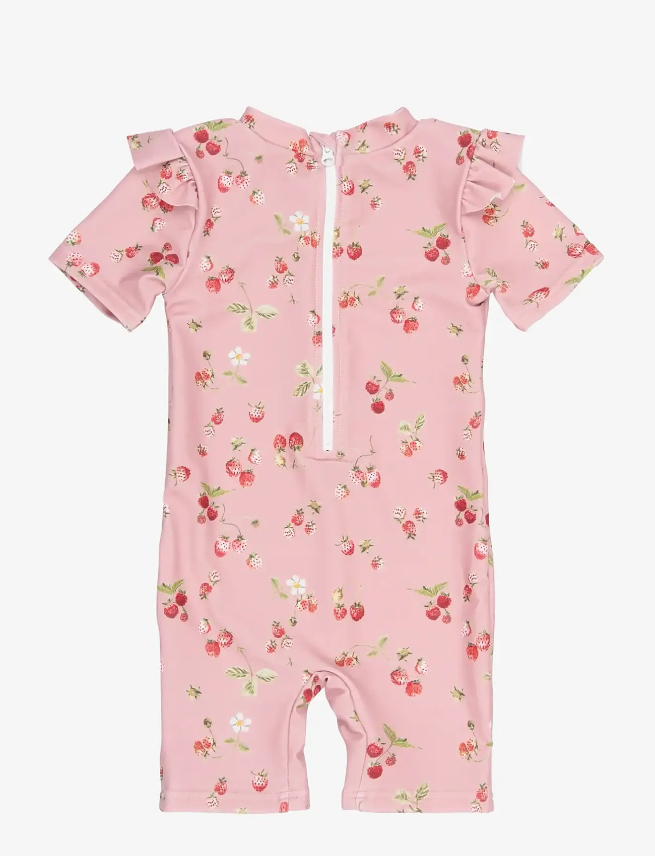Petit Piao - PPEm S_S Swim Jumpsuit - badedragter - misty rose strawberry aop - 2