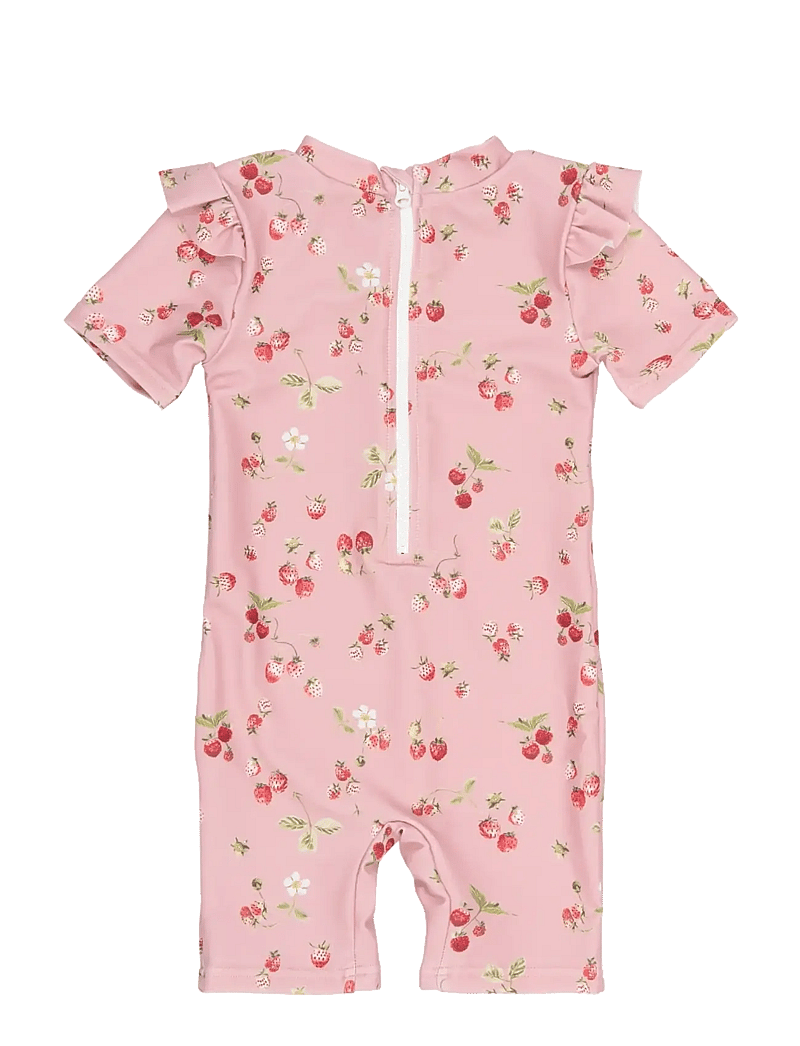 Petit Piao - PPEm S_S Swim Jumpsuit - badedragter - misty rose strawberry aop - 2