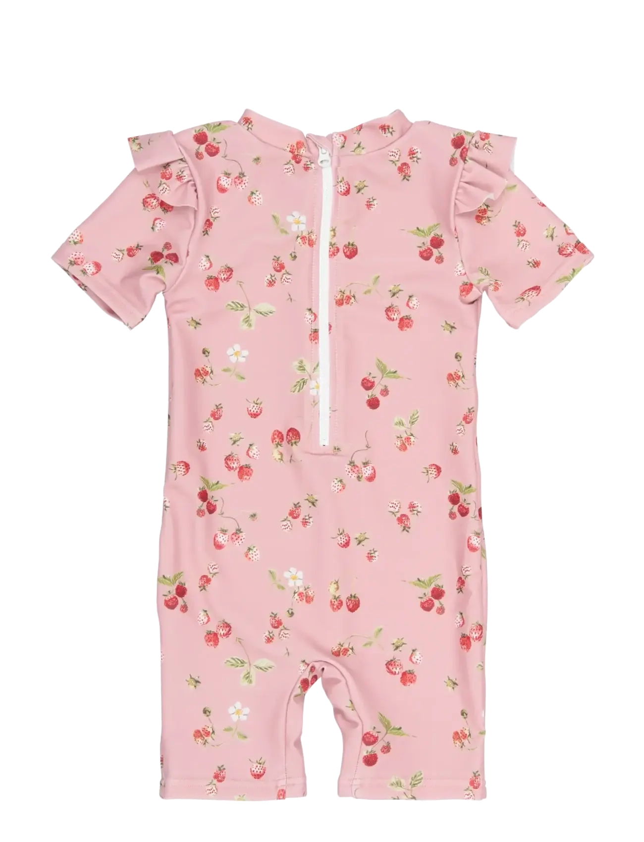 Petit Piao - PPEm S_S Swim Jumpsuit - swimsuits - misty rose strawberry aop - 2