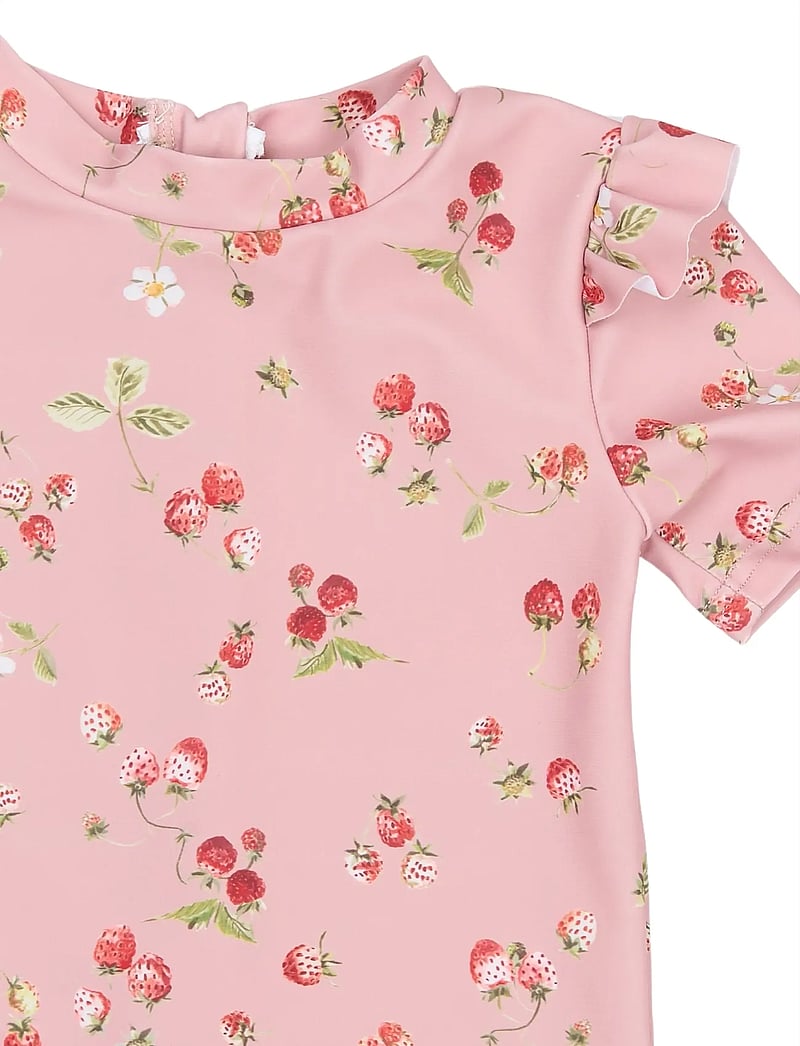 Petit Piao - PPEm S_S Swim Jumpsuit - badedragter - misty rose strawberry aop - 3