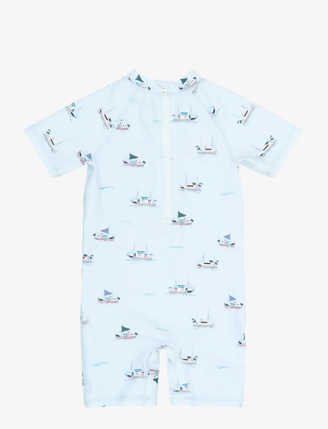 Petit Piao - PPEmmet S_S Swim Jumpsuit - badedragter - illusion blue boat aop - 1