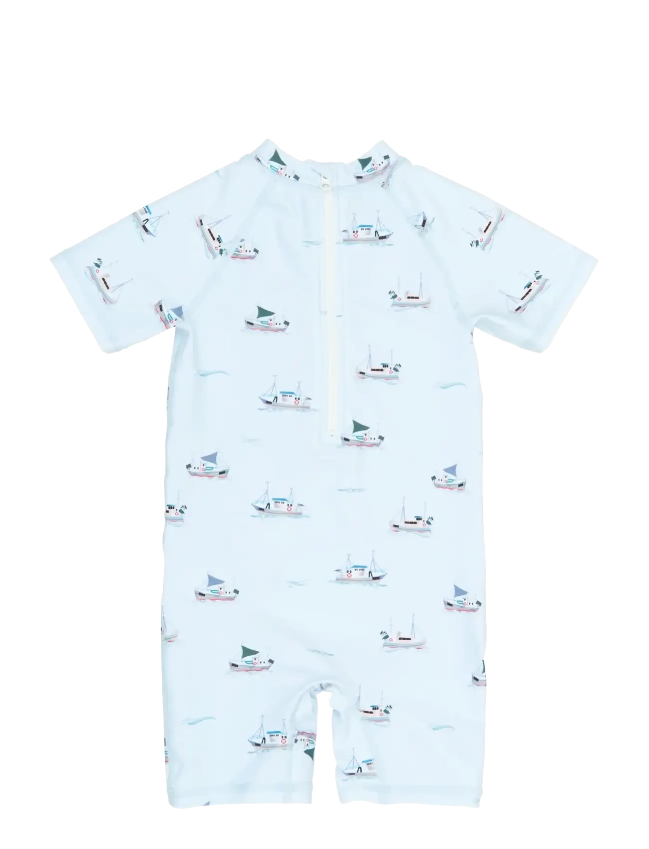 Petit Piao - PPEmmet S_S Swim Jumpsuit - ujumistrikood - illusion blue boat aop - 1