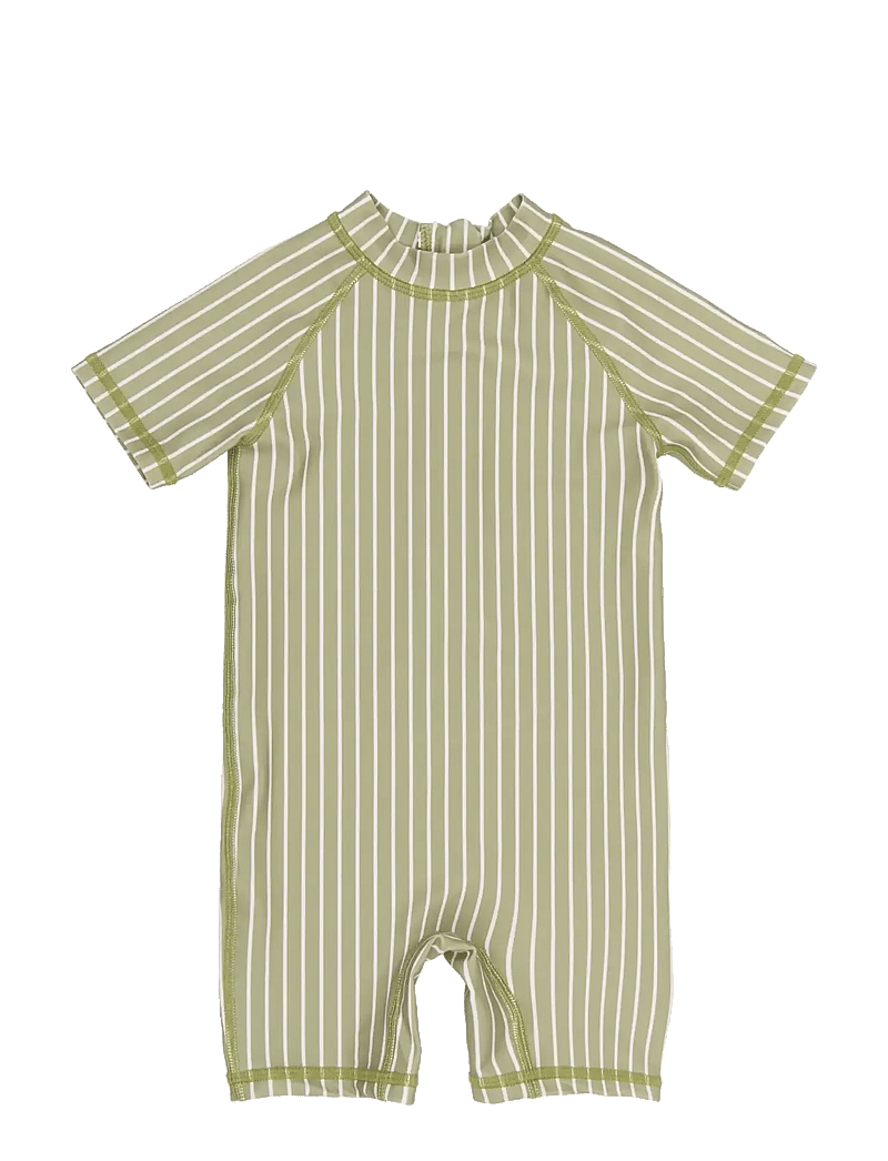 Petit Piao - PPEmmet S_S Swim Jumpsuit - badedragter - mosstone - 0