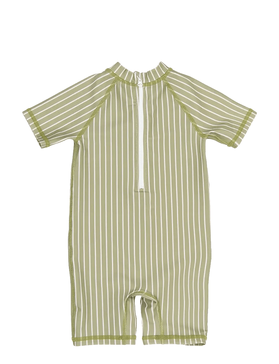 Petit Piao - PPEmmet S_S Swim Jumpsuit - badeanzüge - mosstone - 1