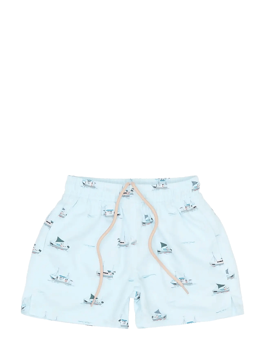 Petit Piao - PPErel Swim Shorts - peldšorti - illusion blue boat aop - 1