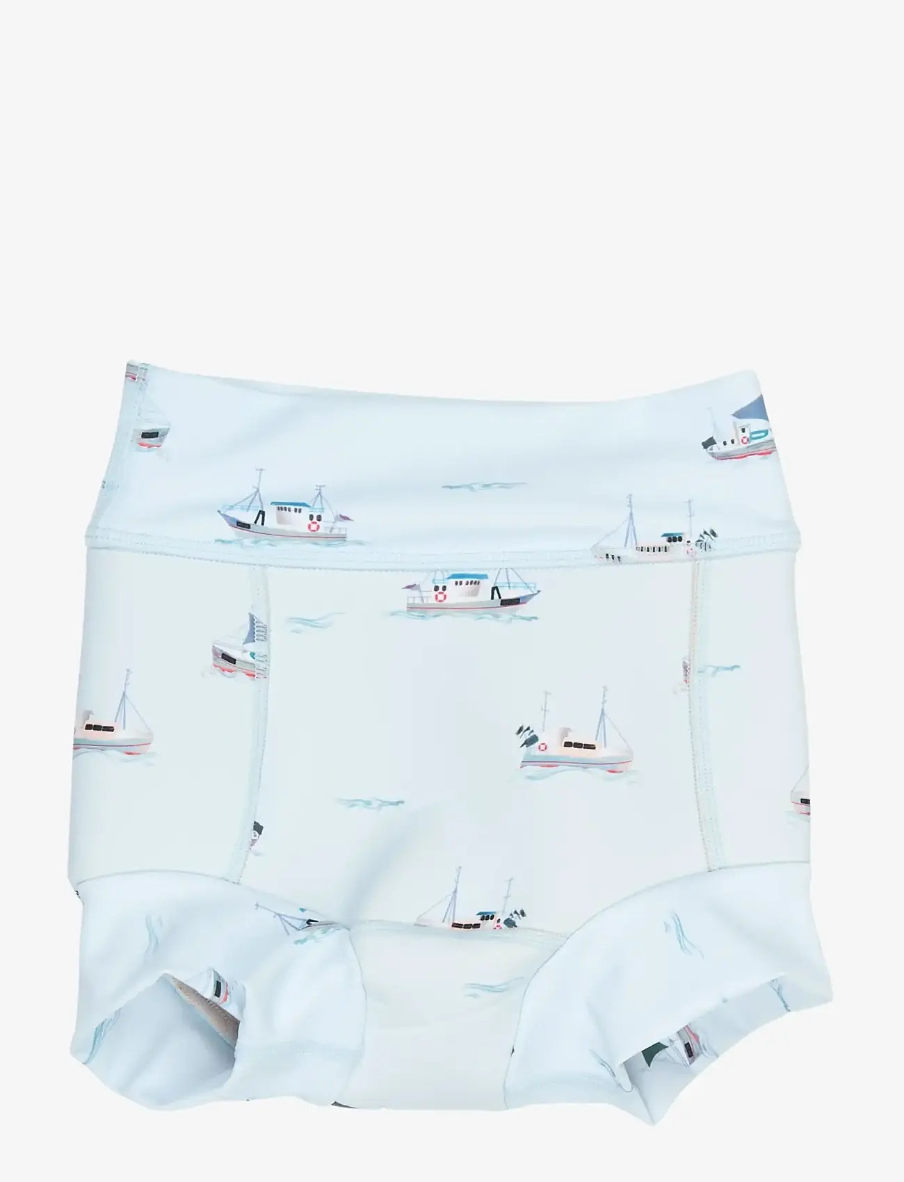 Petit Piao - PPExa Swim Diaper - blebadebukser - illusion blue boat aop - 0
