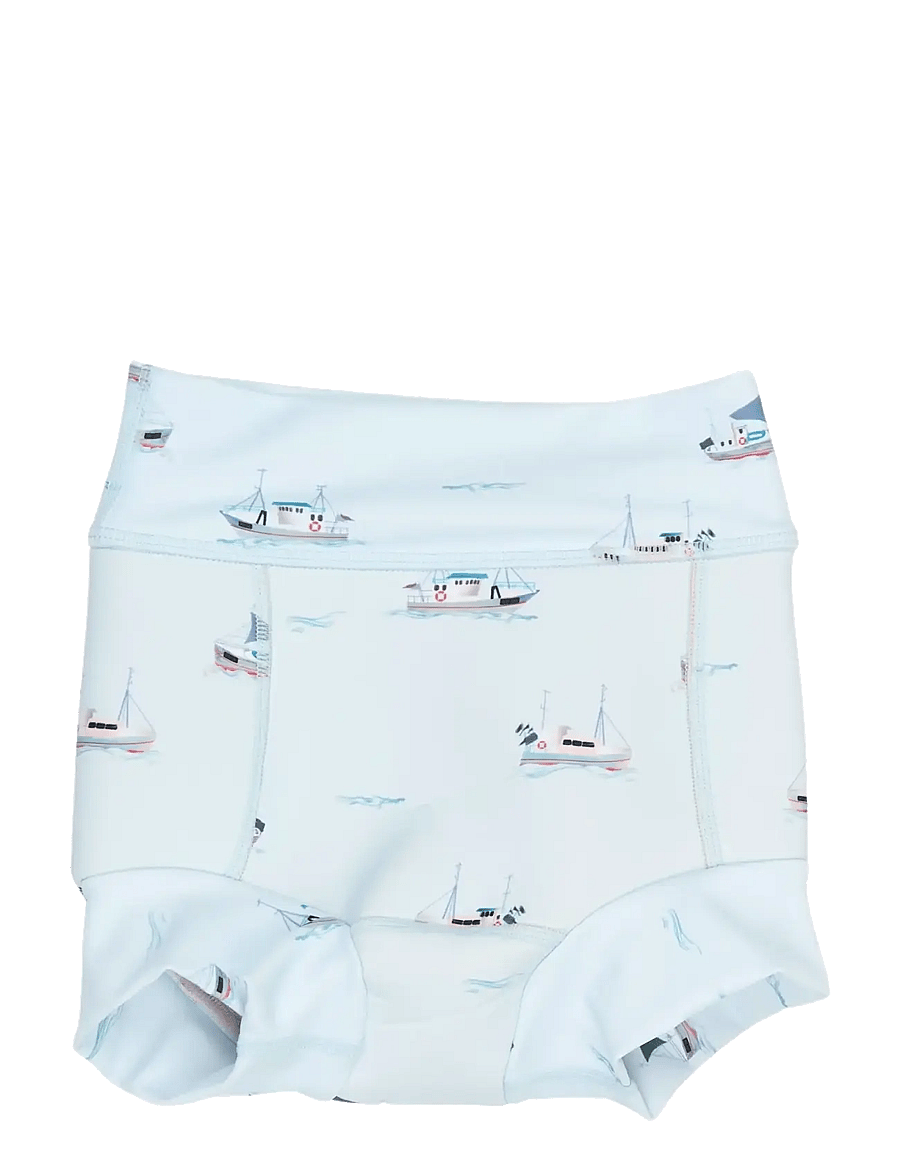 Petit Piao - PPExa Swim Diaper - sundbleyjur - illusion blue boat aop - 0