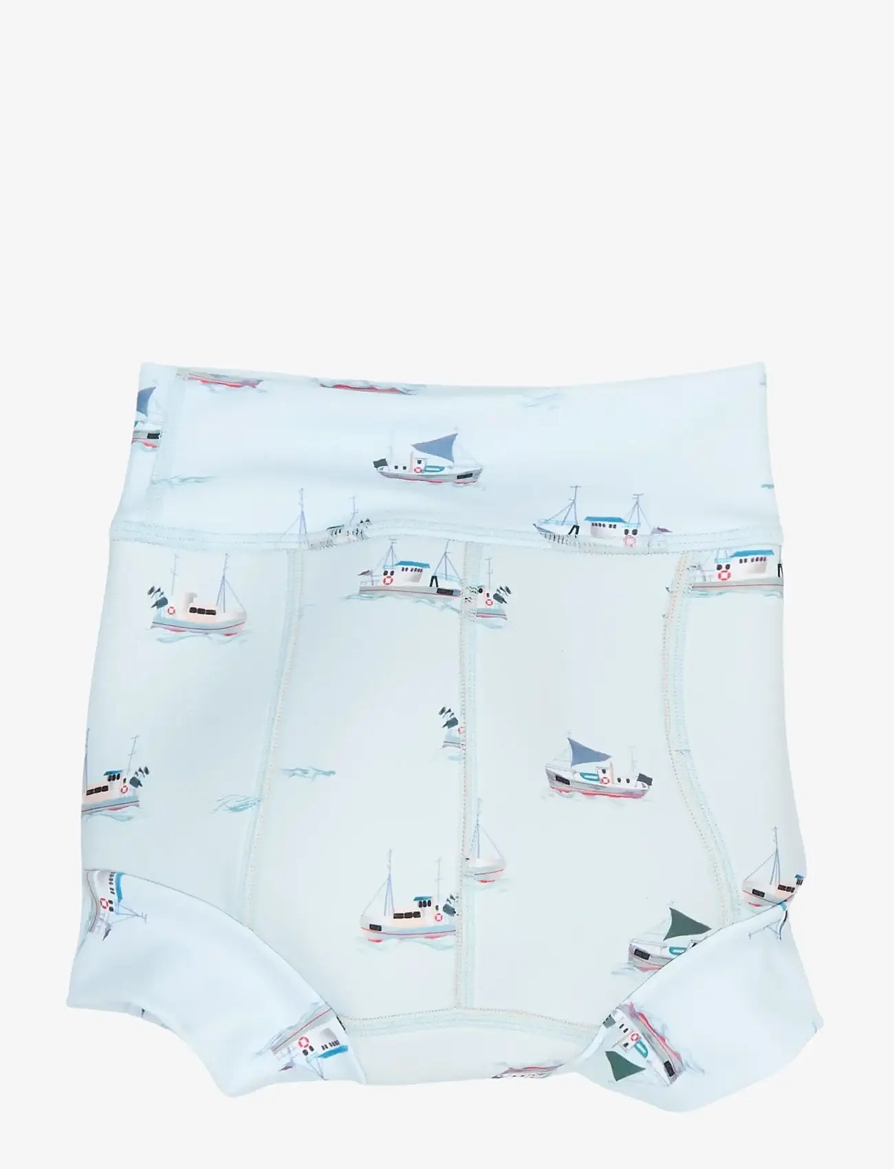 Petit Piao - PPExa Swim Diaper - blebadebukser - illusion blue boat aop - 1