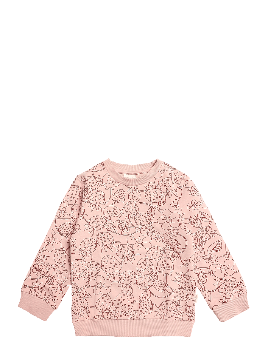 Petit Piao - PPElla Sweatshirt - sweatshirts - misty rose strawberry aop - 0