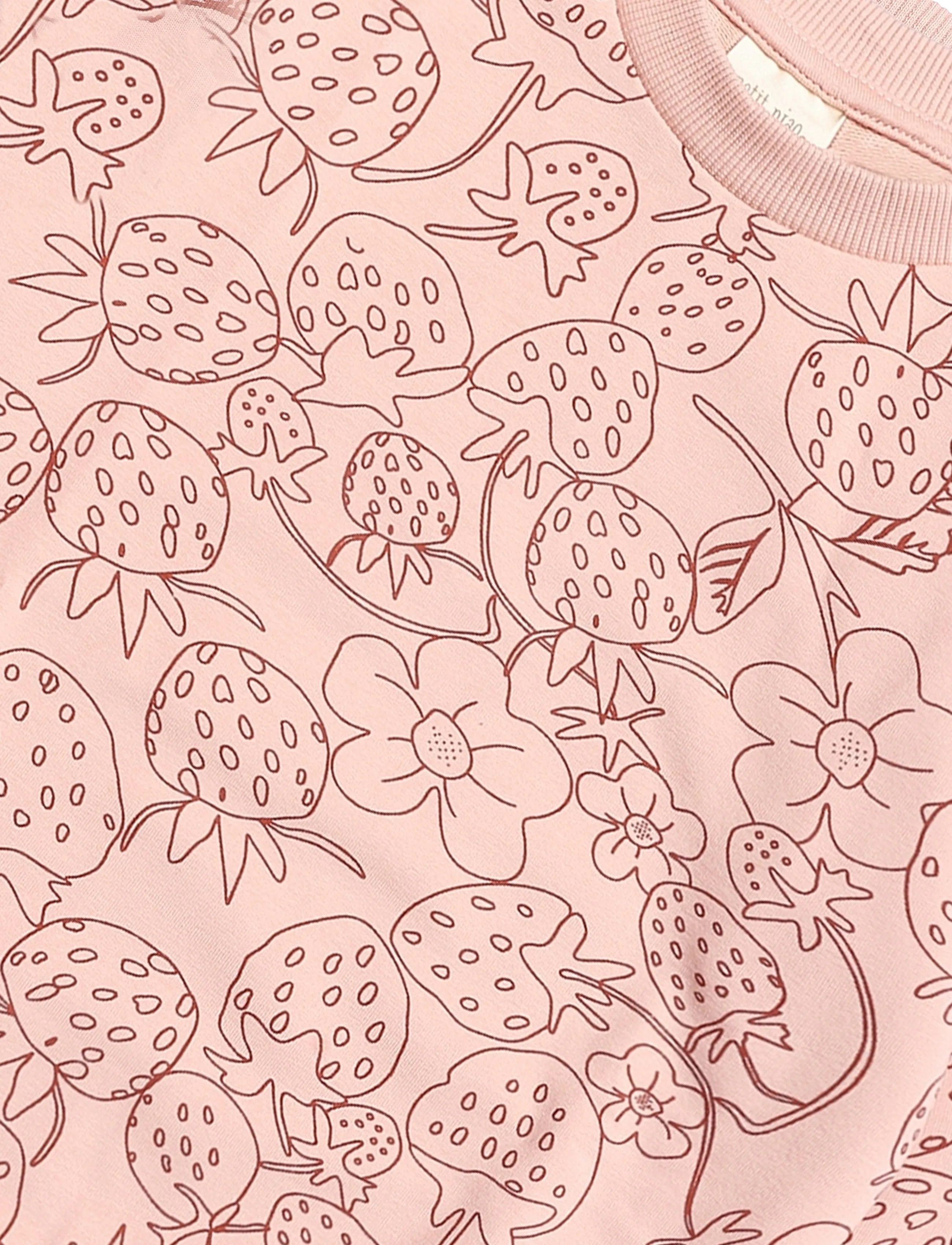 Petit Piao - PPElla Sweatshirt - misty rose strawberry aop - 2