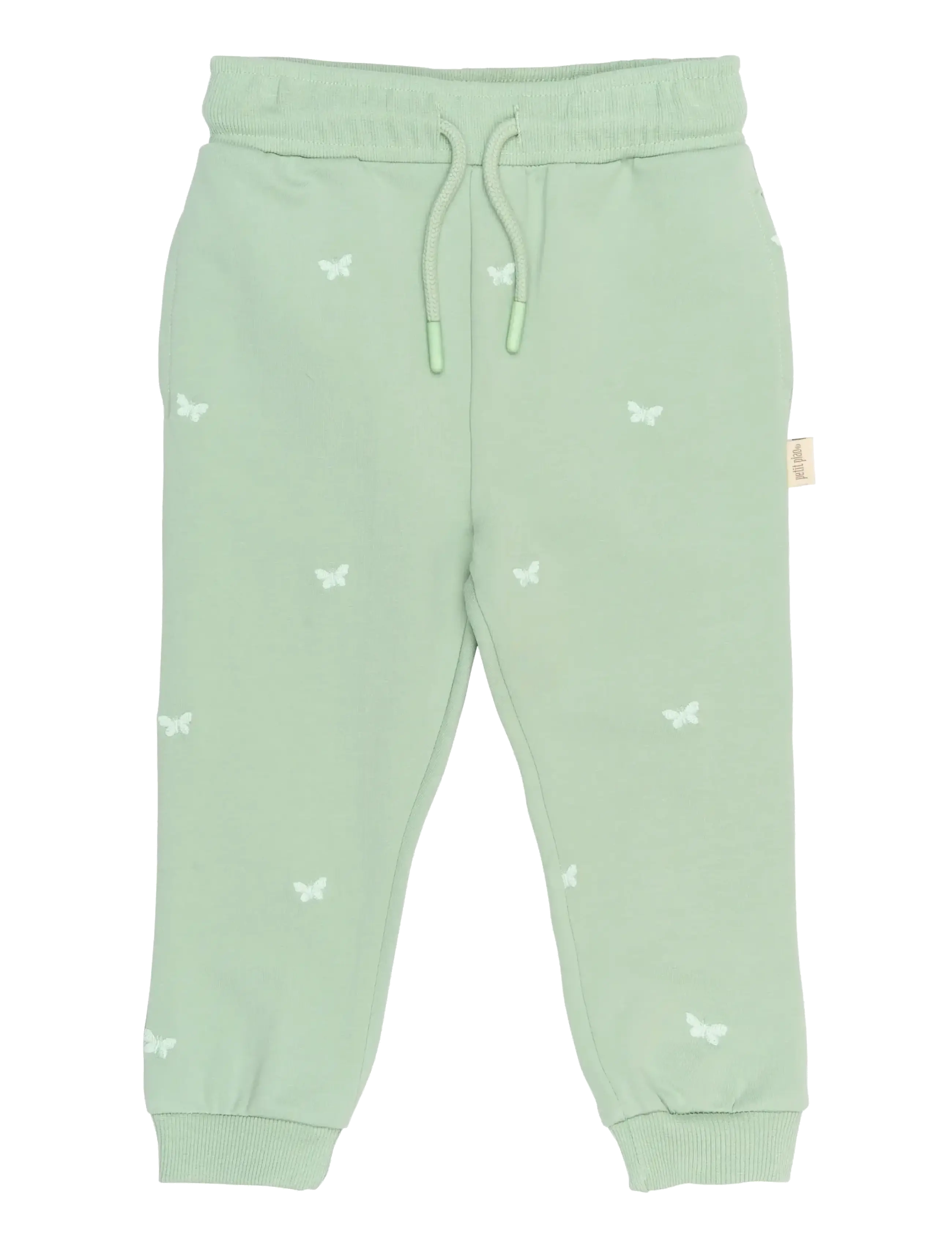 Petit Piao PPElis Sweatpants - Hosen - FROSTY GREEN BUTTERFLY EMB / green