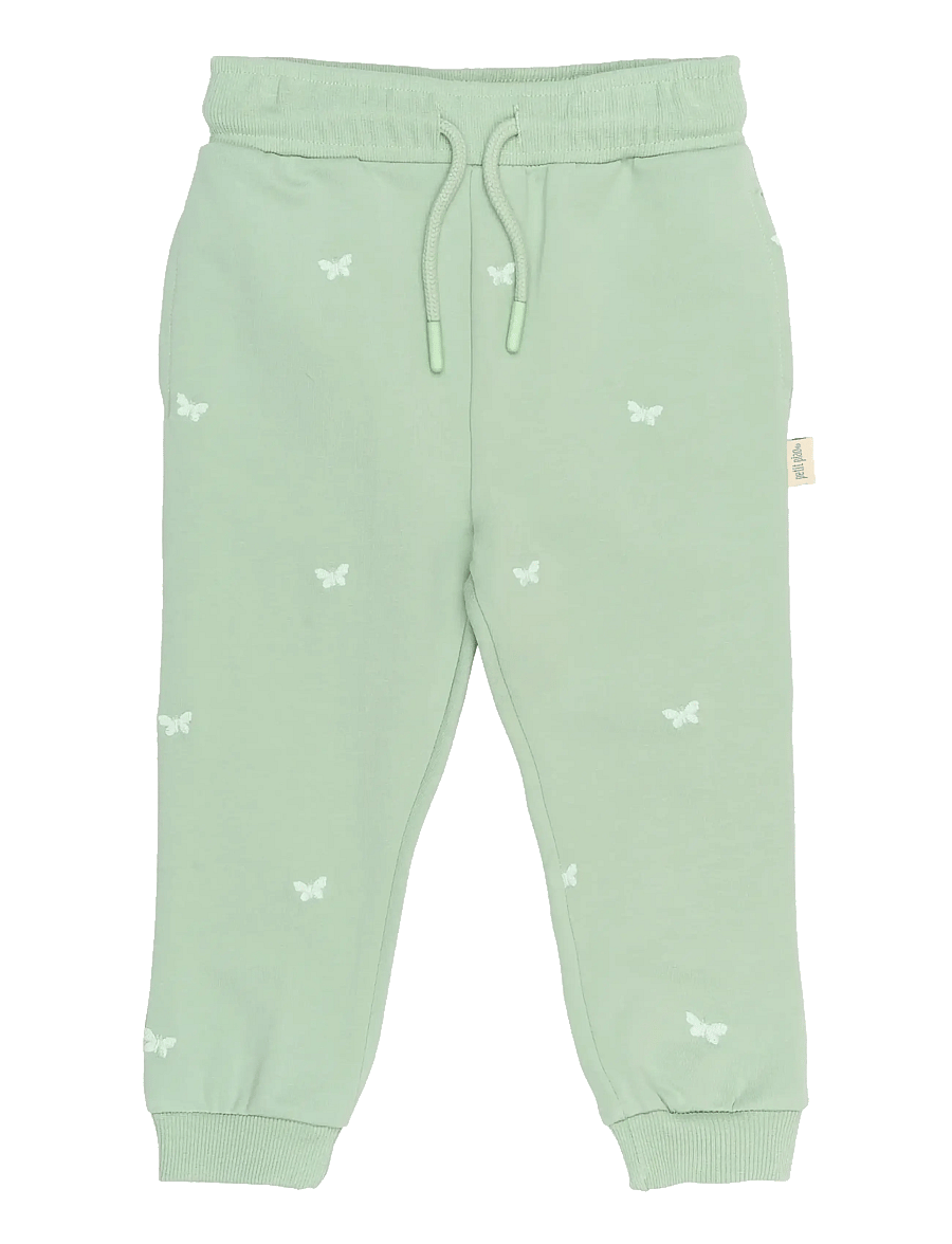 Petit Piao - PPElis Sweatpants - sweatpants - frosty green butterfly emb - 0