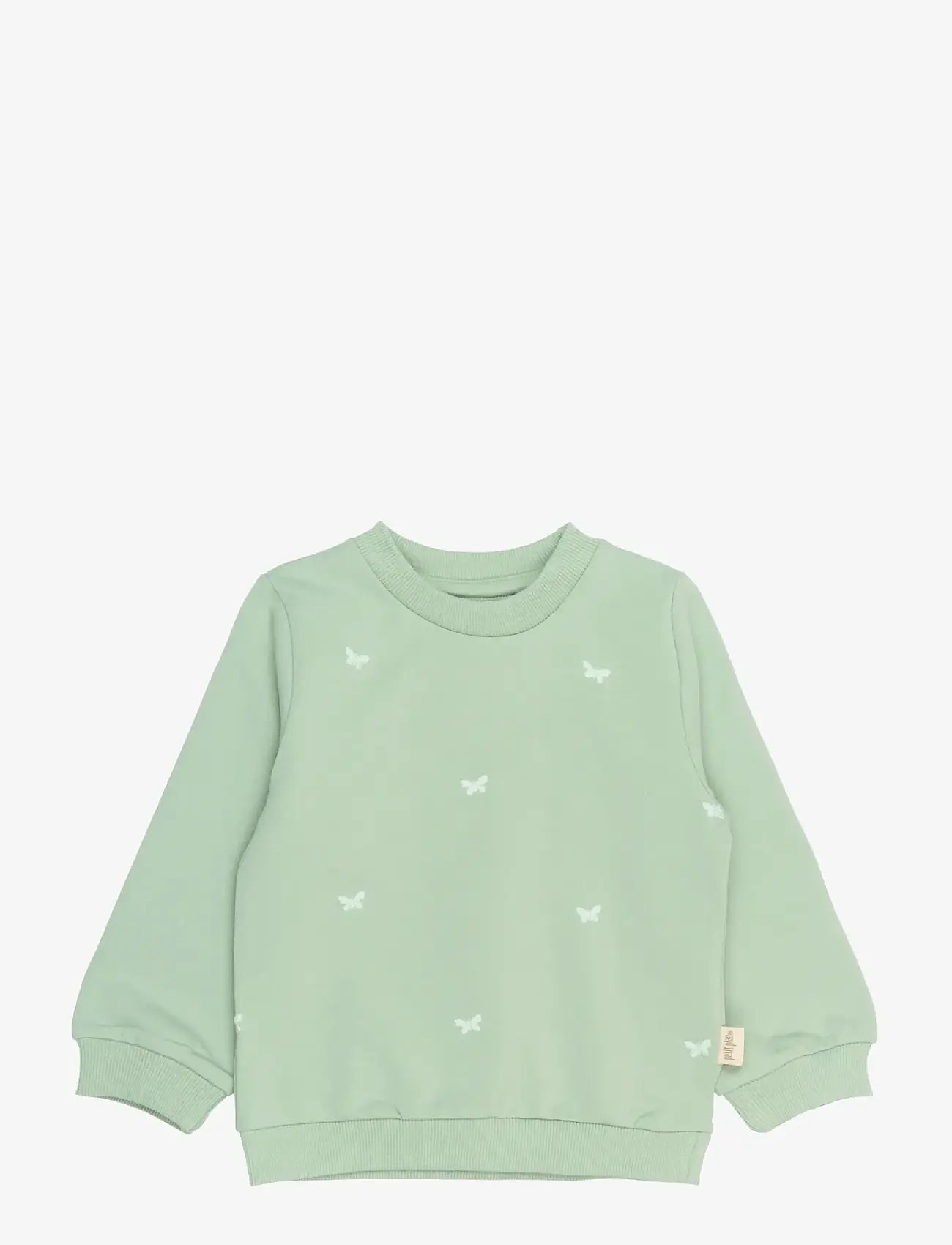 Petit Piao - PPElis Sweatshirt - sweatshirts - frosty green butterfly emb - 1