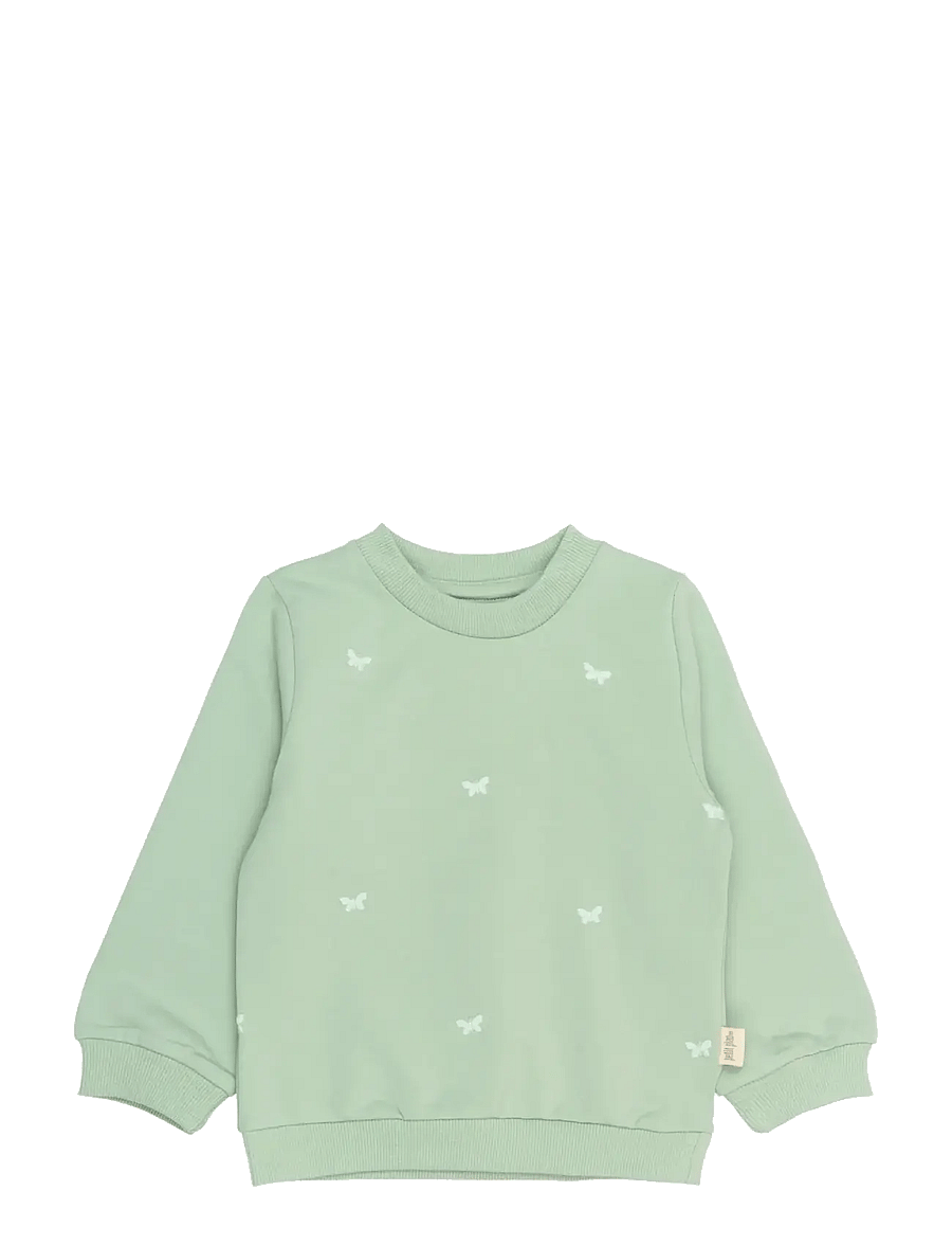 Petit Piao - PPElis Sweatshirt - sweatshirts - frosty green butterfly emb - 1