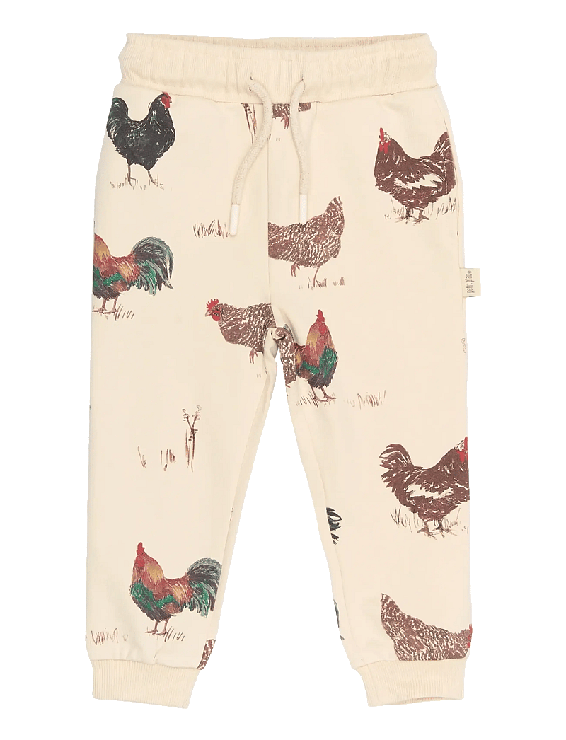 Petit Piao - PPEtro Sweatpants - mjukisbyxor - fog rooster aop - 1