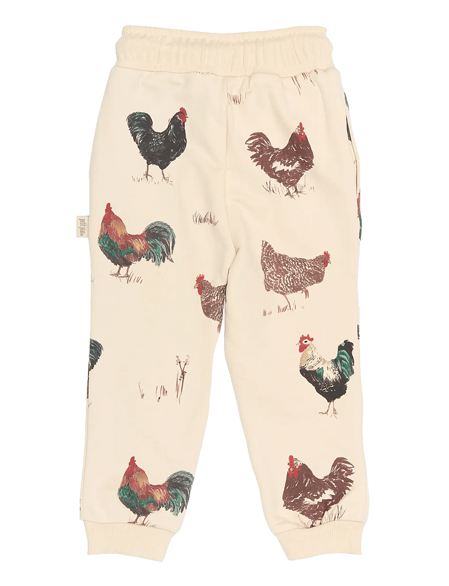 Petit Piao - PPEtro Sweatpants - sweatpants - fog rooster aop - 2