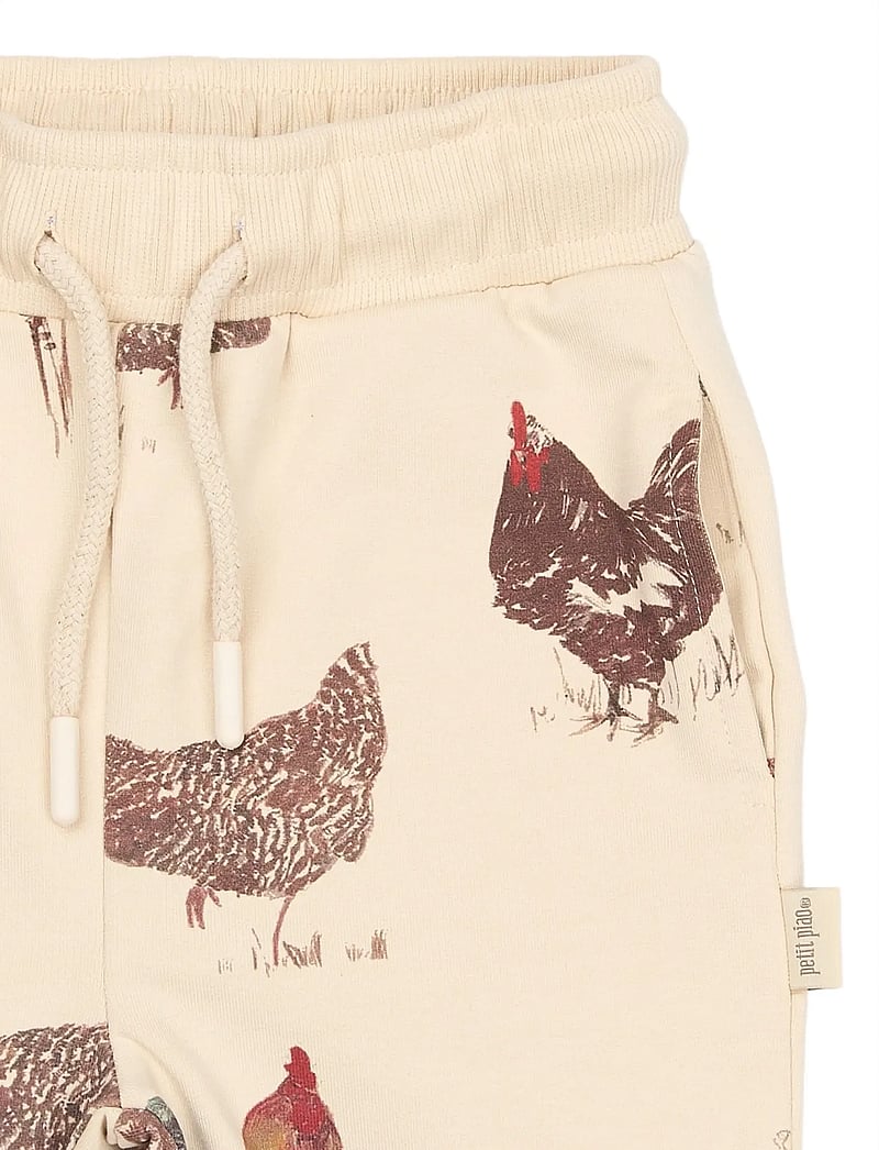 Petit Piao - PPEtro Sweatpants - mjukisbyxor - fog rooster aop - 4