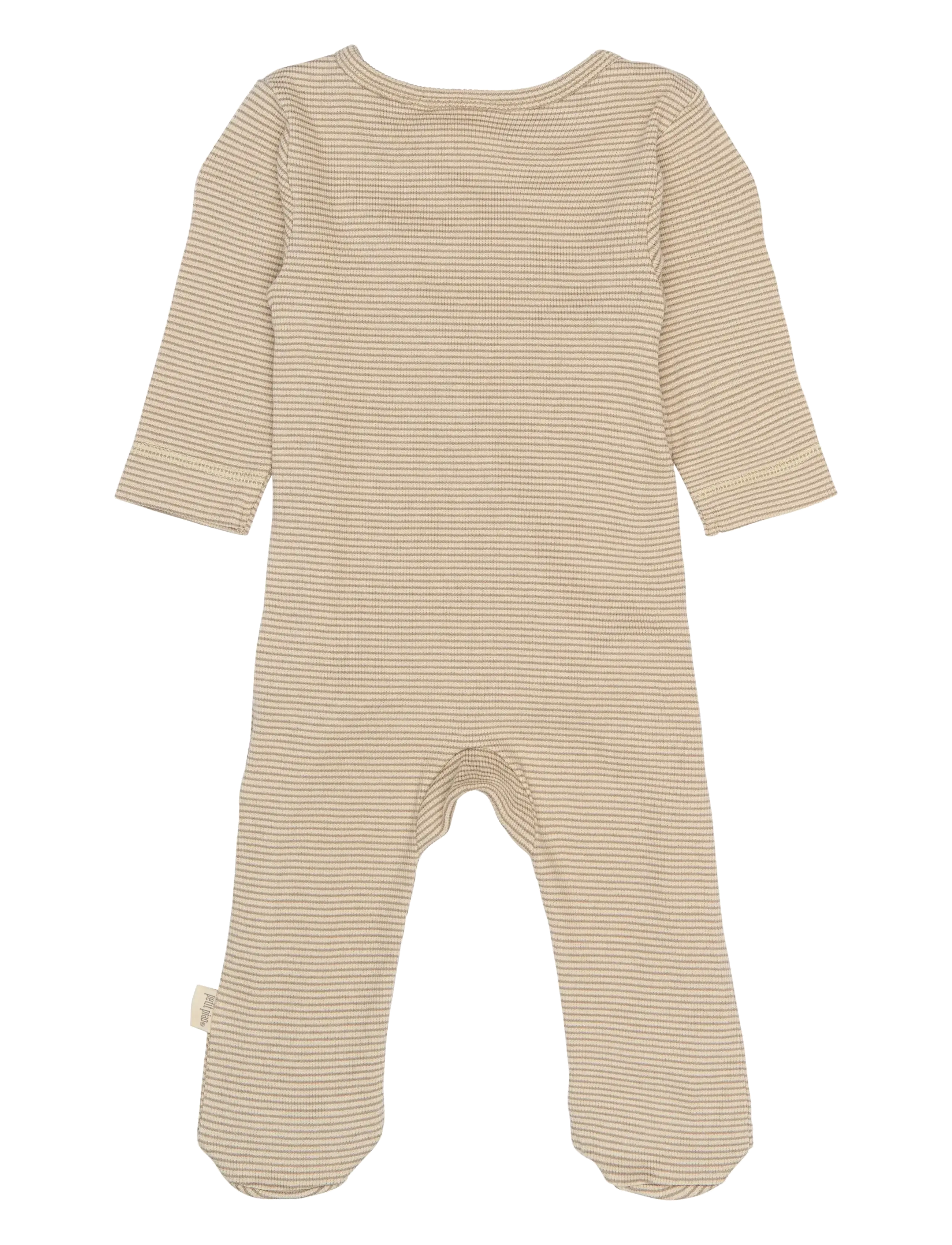 Petit Piao - PPDian L_S Jumpsuit Fold Feet NB NOOS - langærmede heldragter - pure cashmere/dark off white - 1