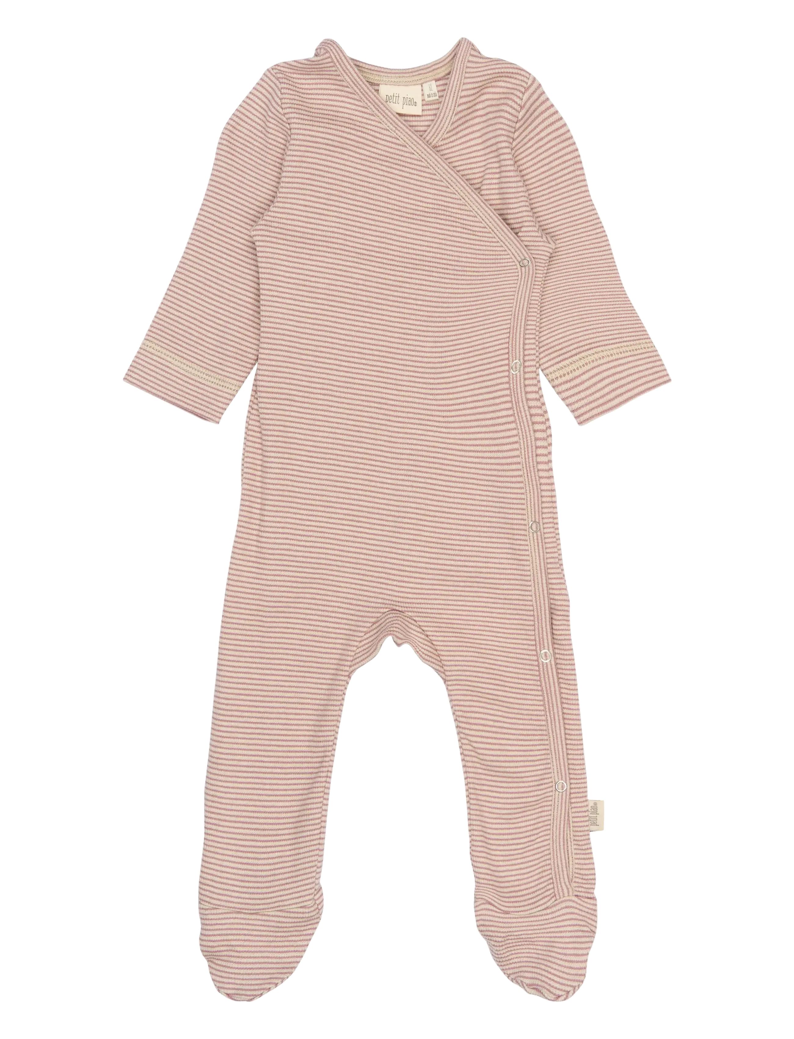 Petit Piao PPDian L_S Jumpsuit Fold Feet NB NO - Langärmelig - NOSTALGIC ROSE/DARK OFF WHITE / pink/rose
