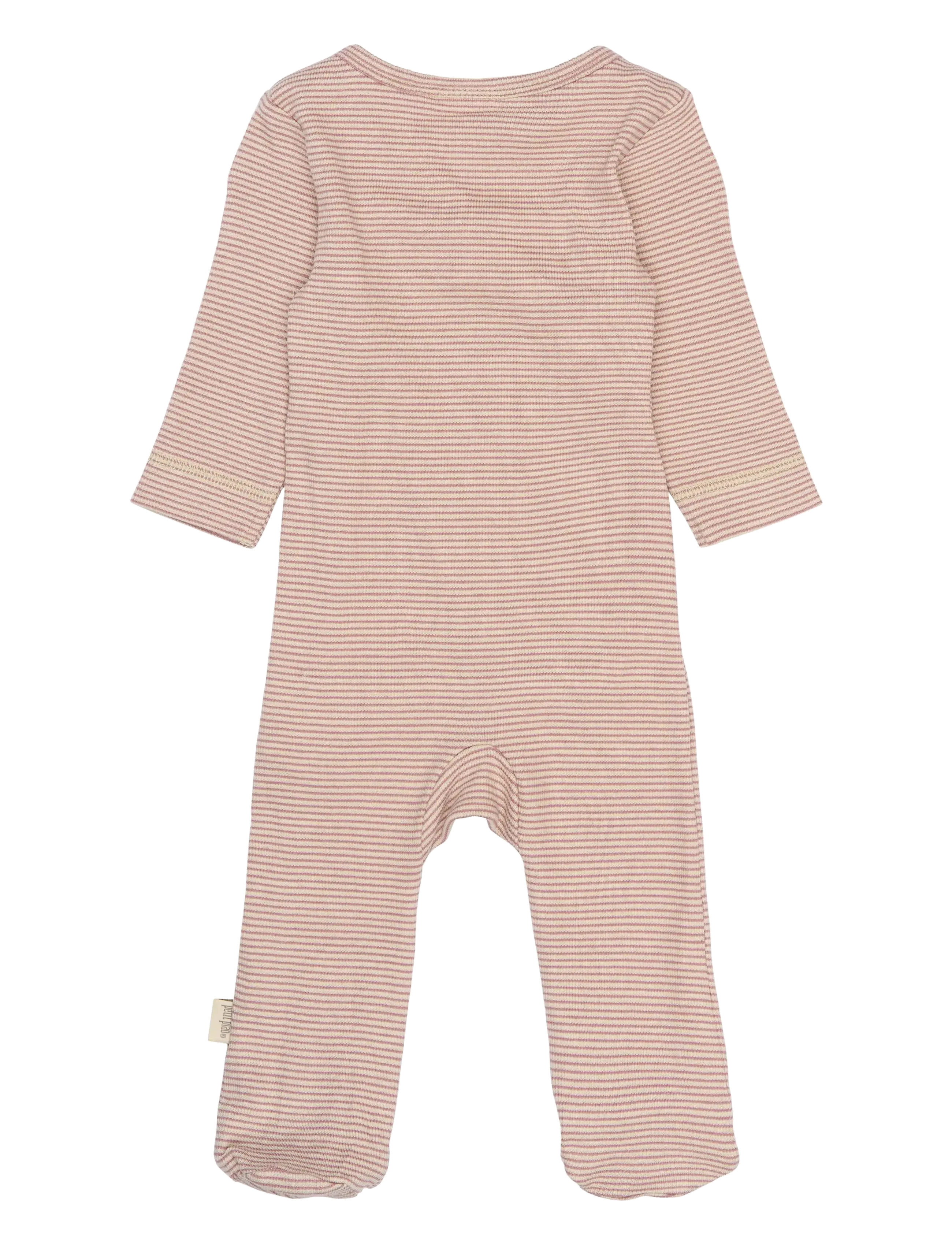 Petit Piao - PPDian L_S Jumpsuit Fold Feet NB NOOS - langerma - nostalgic rose/dark off white - 1