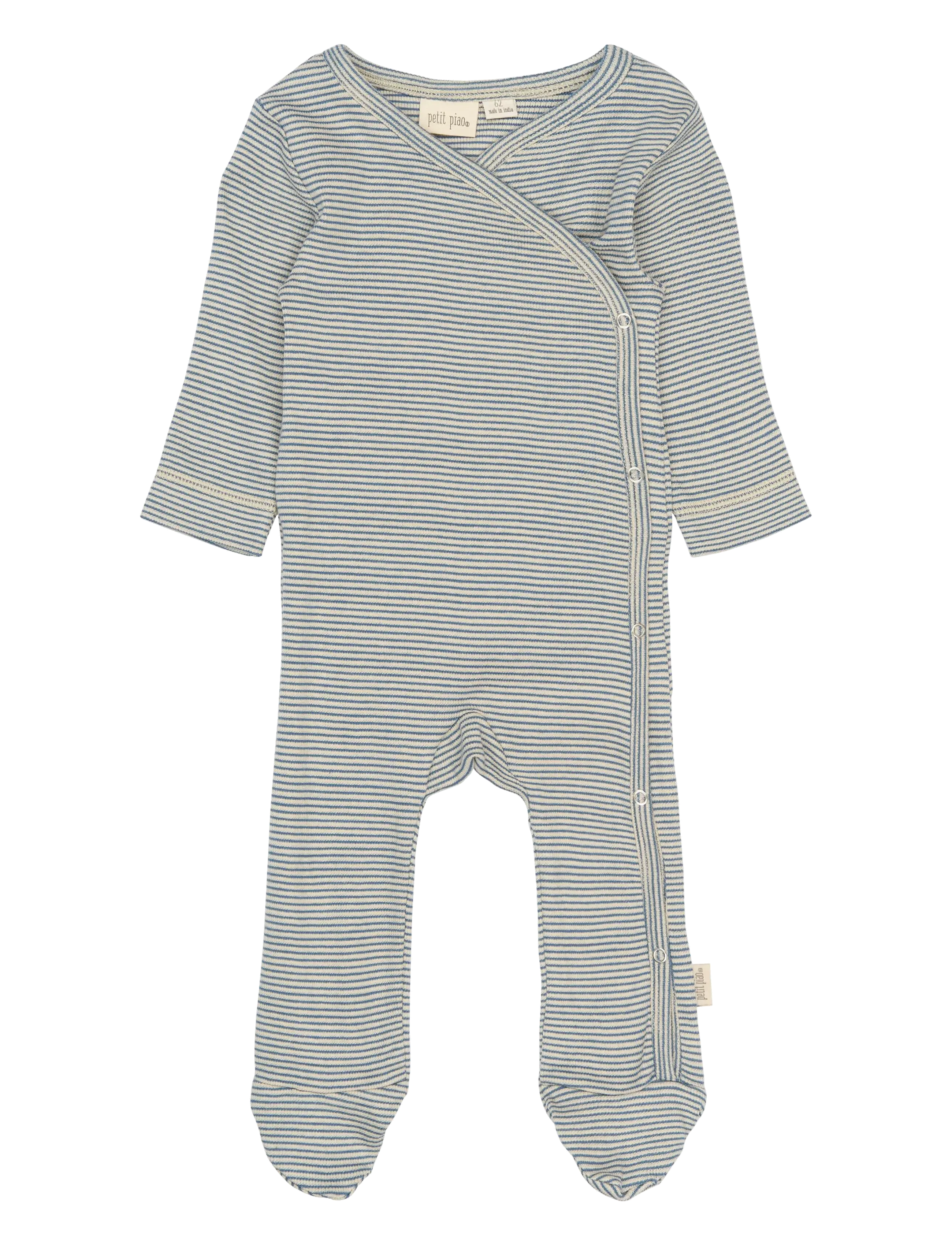 Petit Piao PPDian L_S Jumpsuit Fold Feet NB NO - Petit Piao - TRUE NAVY/DARK OFF WHITE / blue