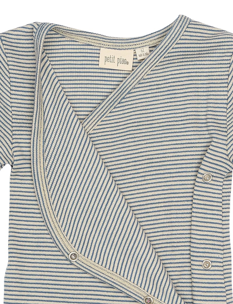 Petit Piao - PPDian L_S Jumpsuit Fold Feet NB NO - pikkade varrukatega - true navy/dark off white - 2