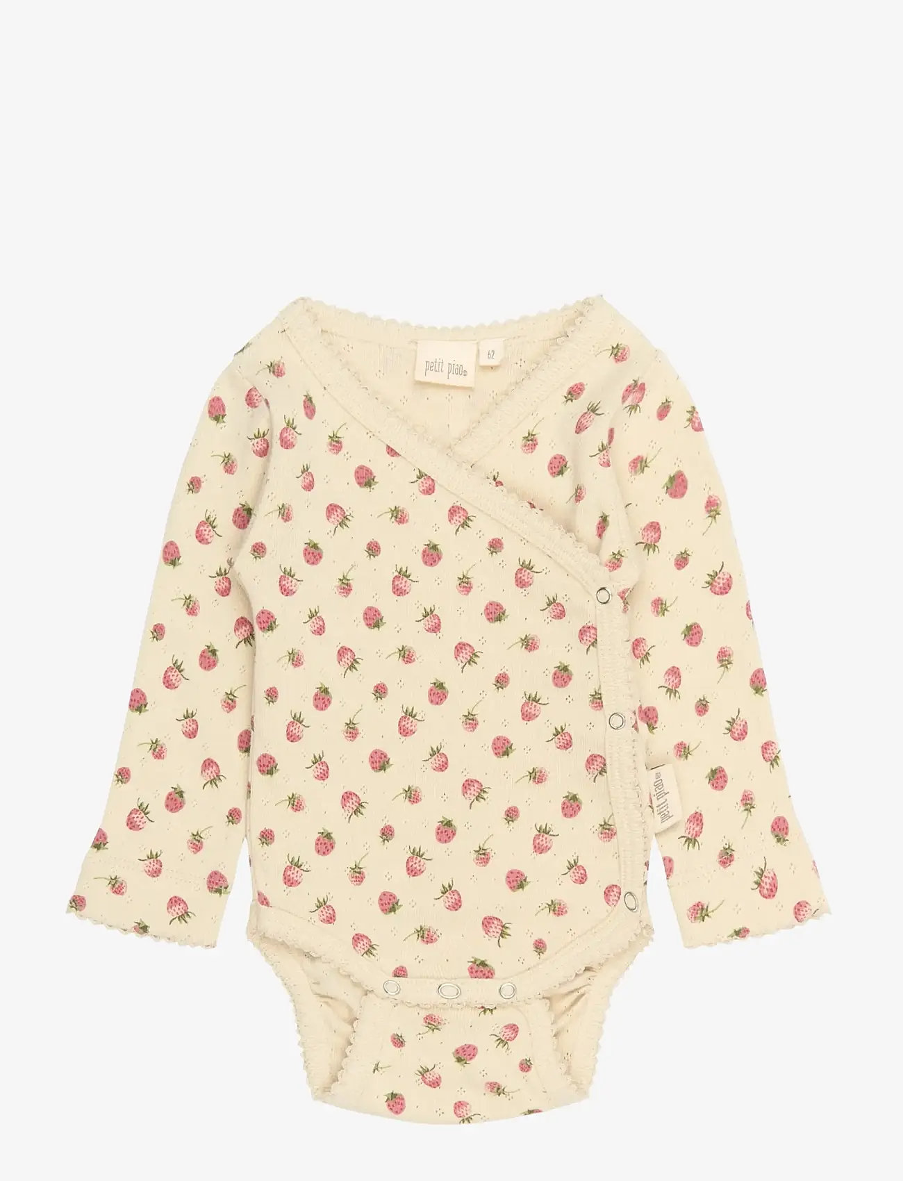 Petit Piao - PPDea L_S Body Fold NB - shop efter alder - fog strawberry aop - 0