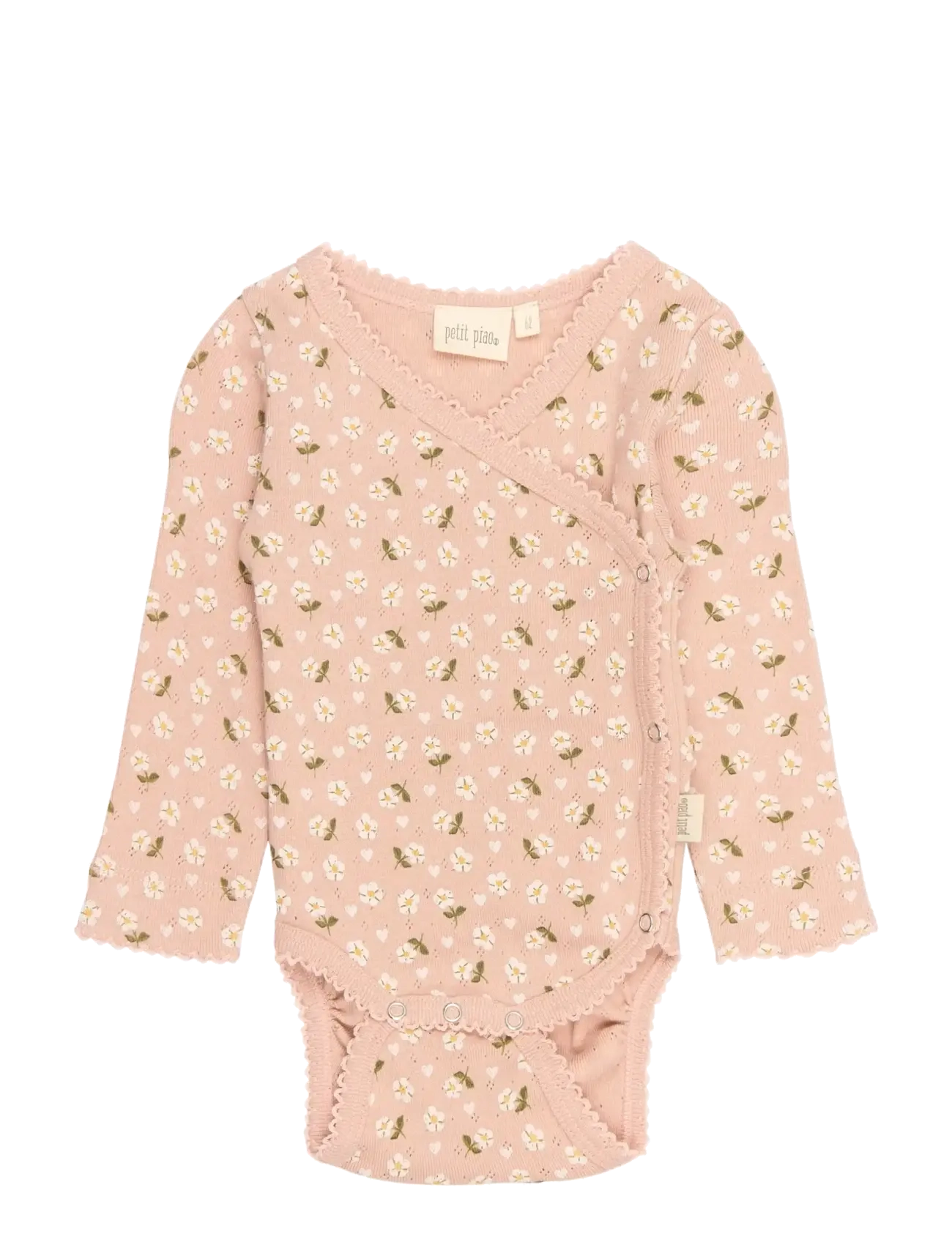 Petit Piao PPDea L_S Body Fold NB - Petit Piao - MISTY ROSE FLOWER AOP / pink/rose