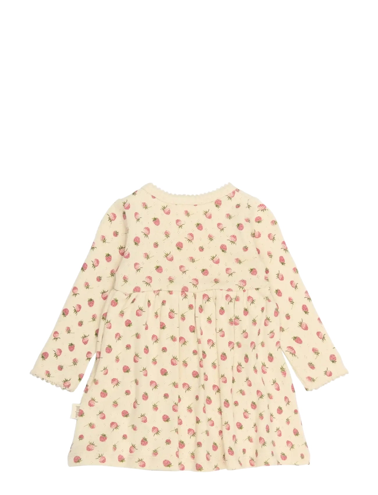 Petit Piao - PPDea L_S Body Dress Fold NB - langærmede babykjoler - fog strawberry aop - 1