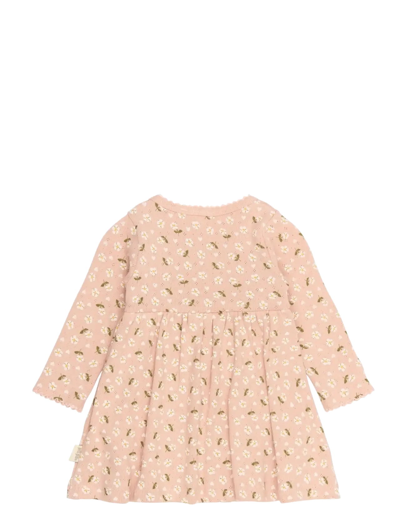 Petit Piao - PPDea L_S Body Dress Fold NB - langærmede babykjoler - misty rose flower aop - 1