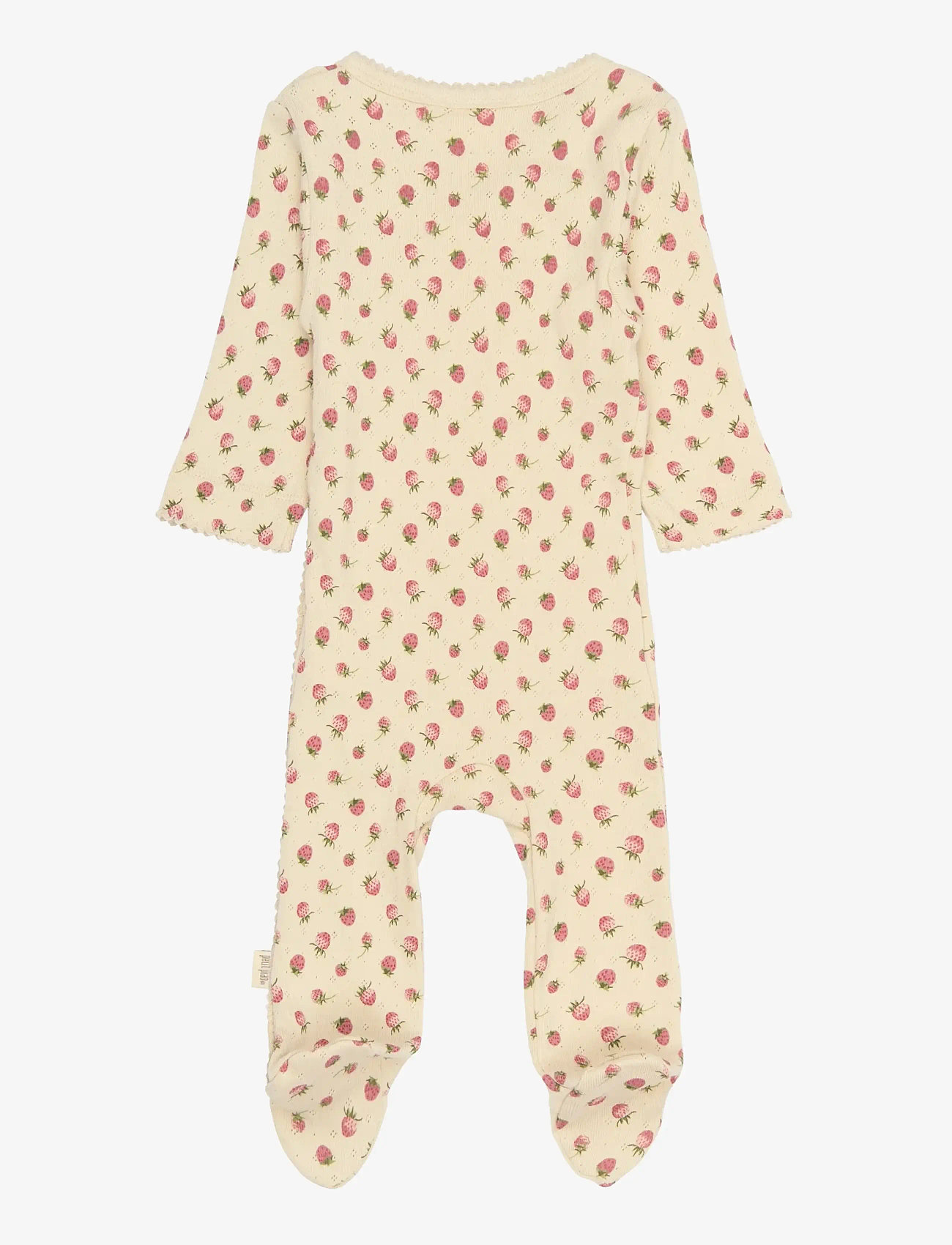 Petit Piao - PPDea L_S Jumpsuit Fold Feet NB - langärmelig - fog strawberry aop - 2