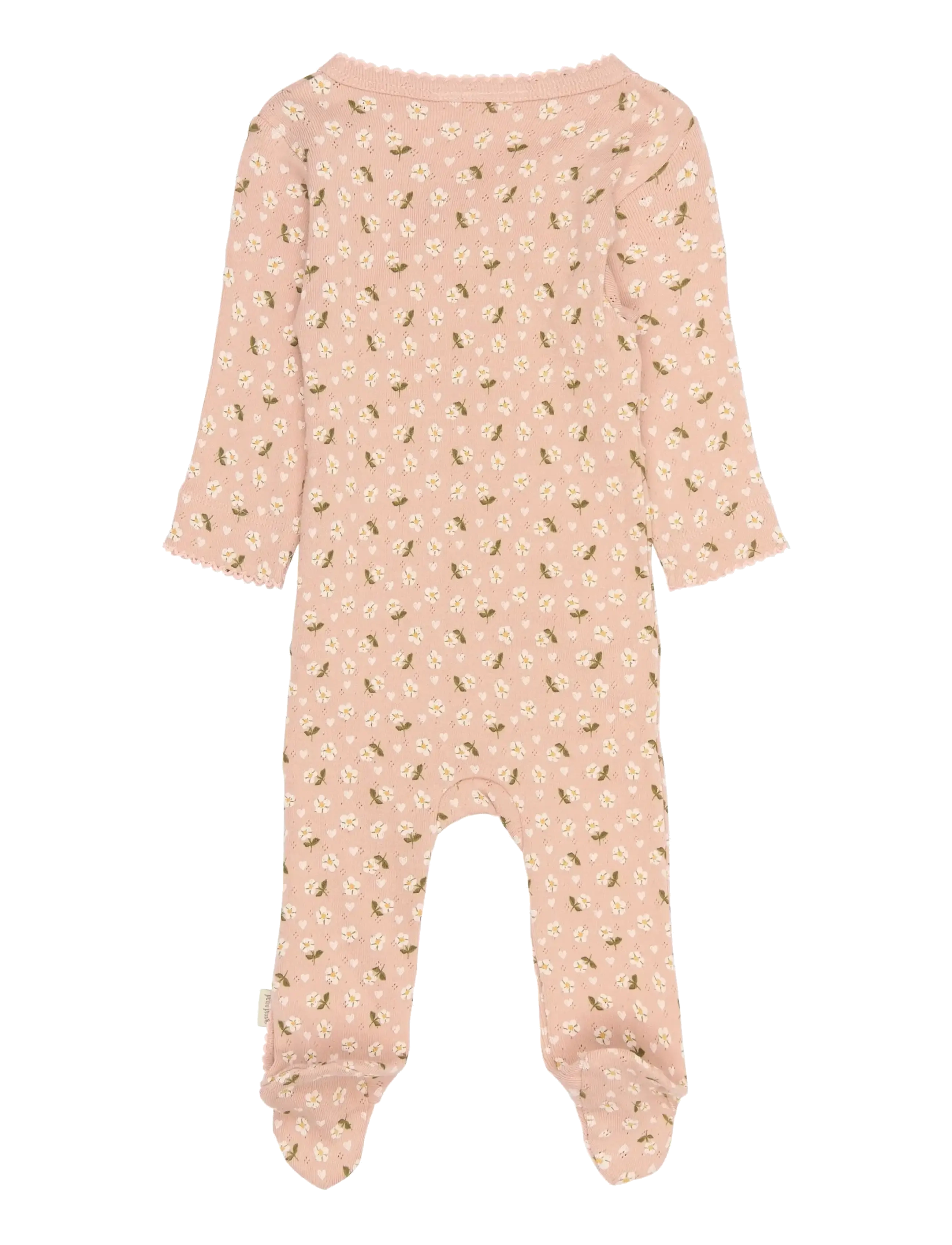 Petit Piao - PPDea L_S Jumpsuit Fold Feet NB - pikkade varrukatega - misty rose flower aop - 1