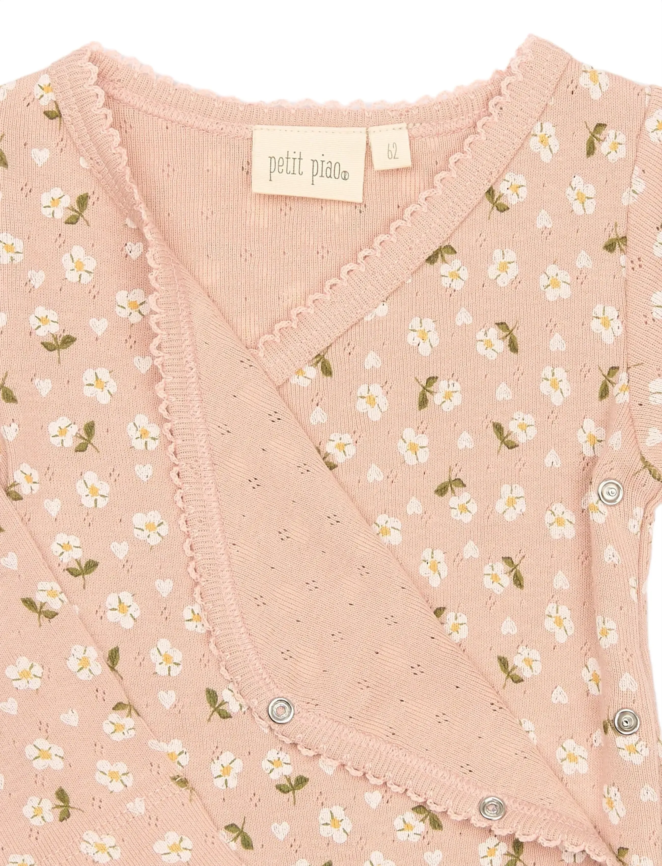 Petit Piao - PPDea L_S Jumpsuit Fold Feet NB - pikkade varrukatega - misty rose flower aop - 2