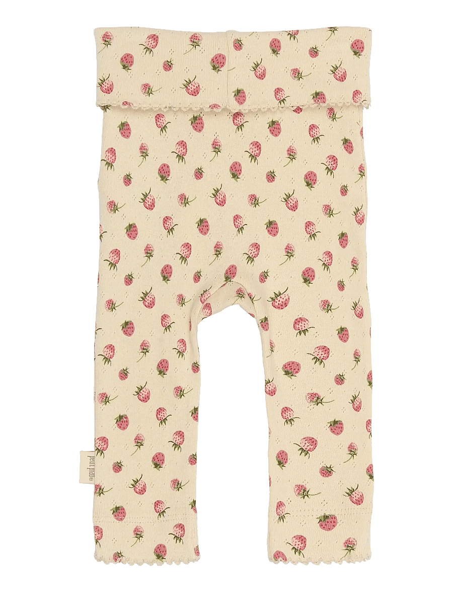 Petit Piao - PPDea High Waist Leggings NB - retuusid - fog strawberry aop - 1