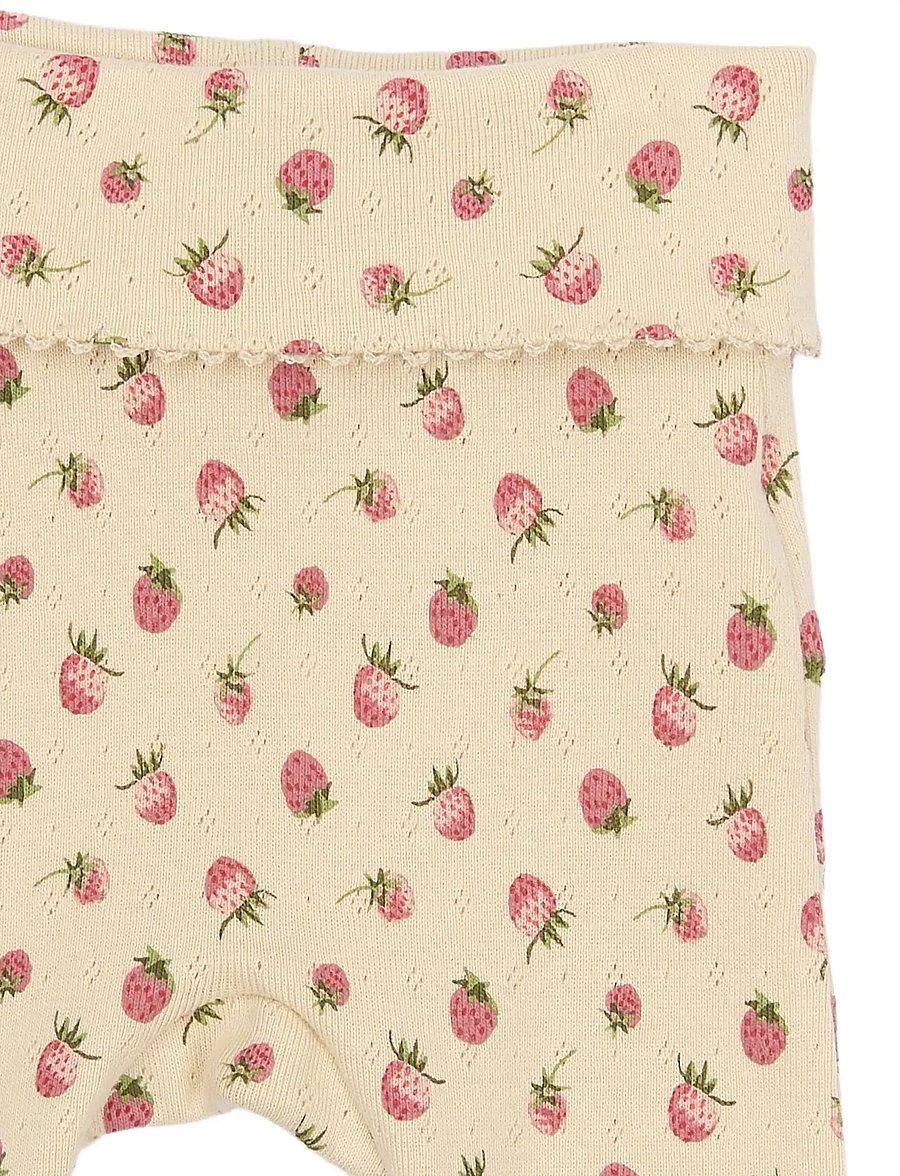 Petit Piao - PPDea High Waist Leggings NB - retuusid - fog strawberry aop - 2